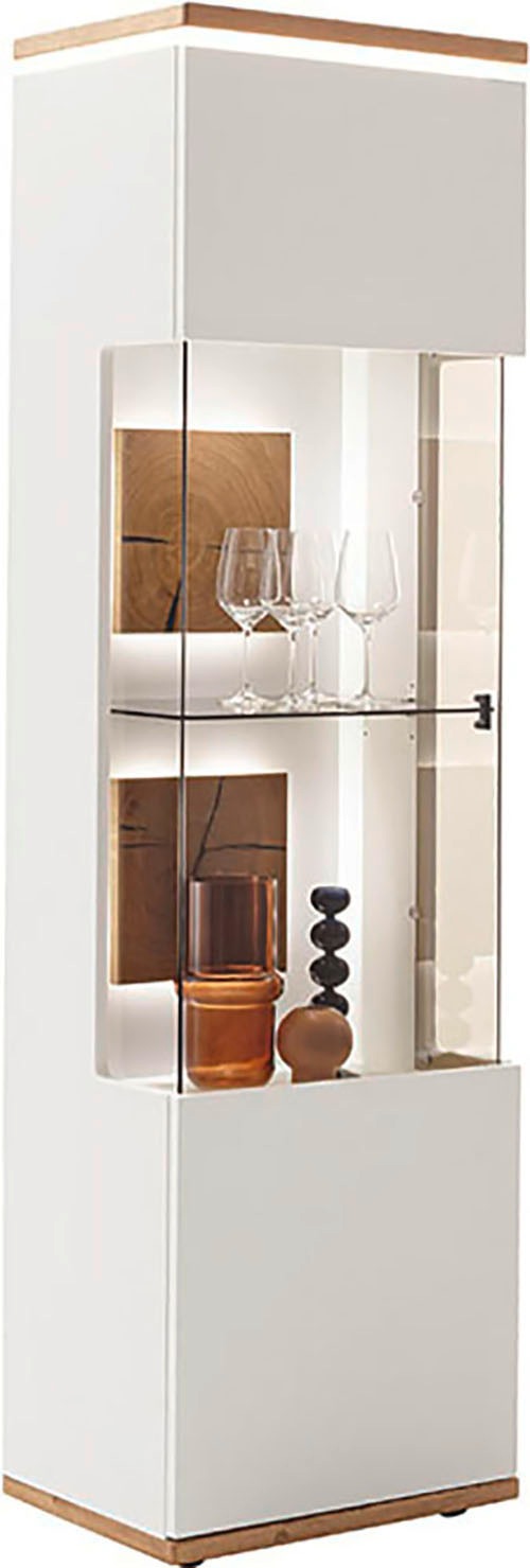MCA furniture Highboard »Matadi Highboard«, (1 St.), Highboard, Weiß, Holzabsetzung, 1 Tür, gedämpft, B: 50cm