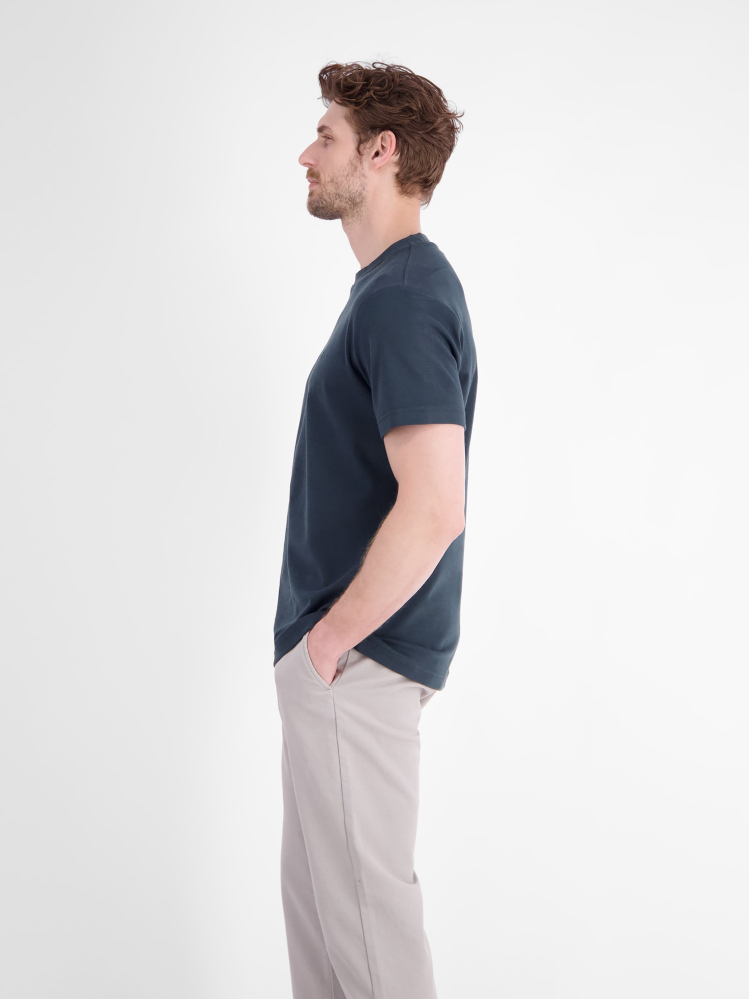 LERROS T-Shirt »Legeres T-Shirt mit Rundkragen aus reiner Baumwolle«