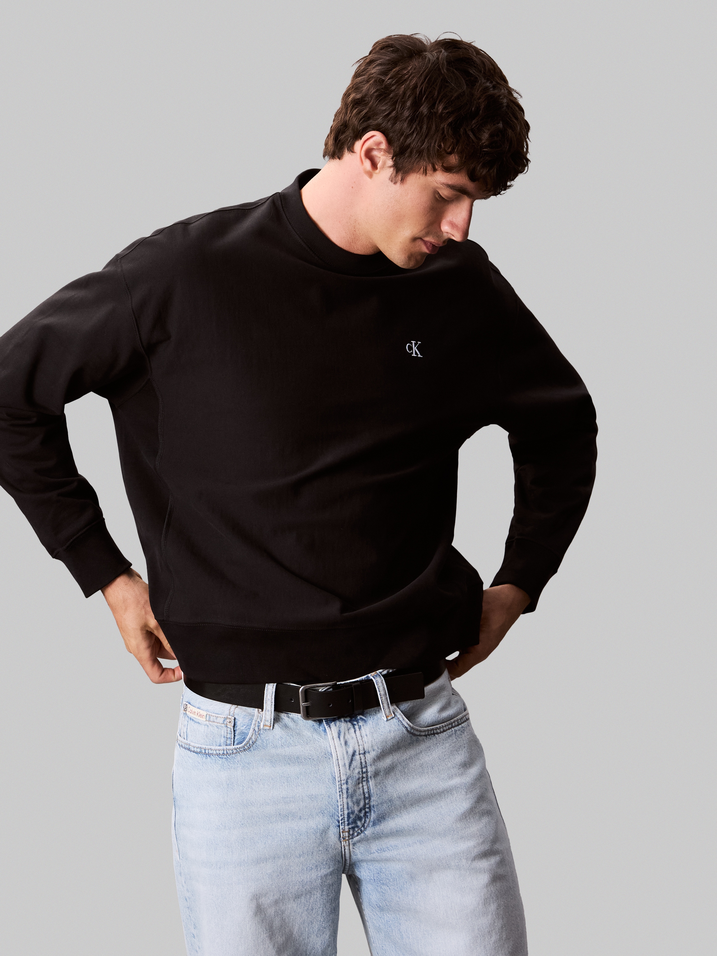 Calvin Klein Jeans Sweatshirt »PRMM TRRY MNGRM CN S«, Mit Rundhalsausschnitt