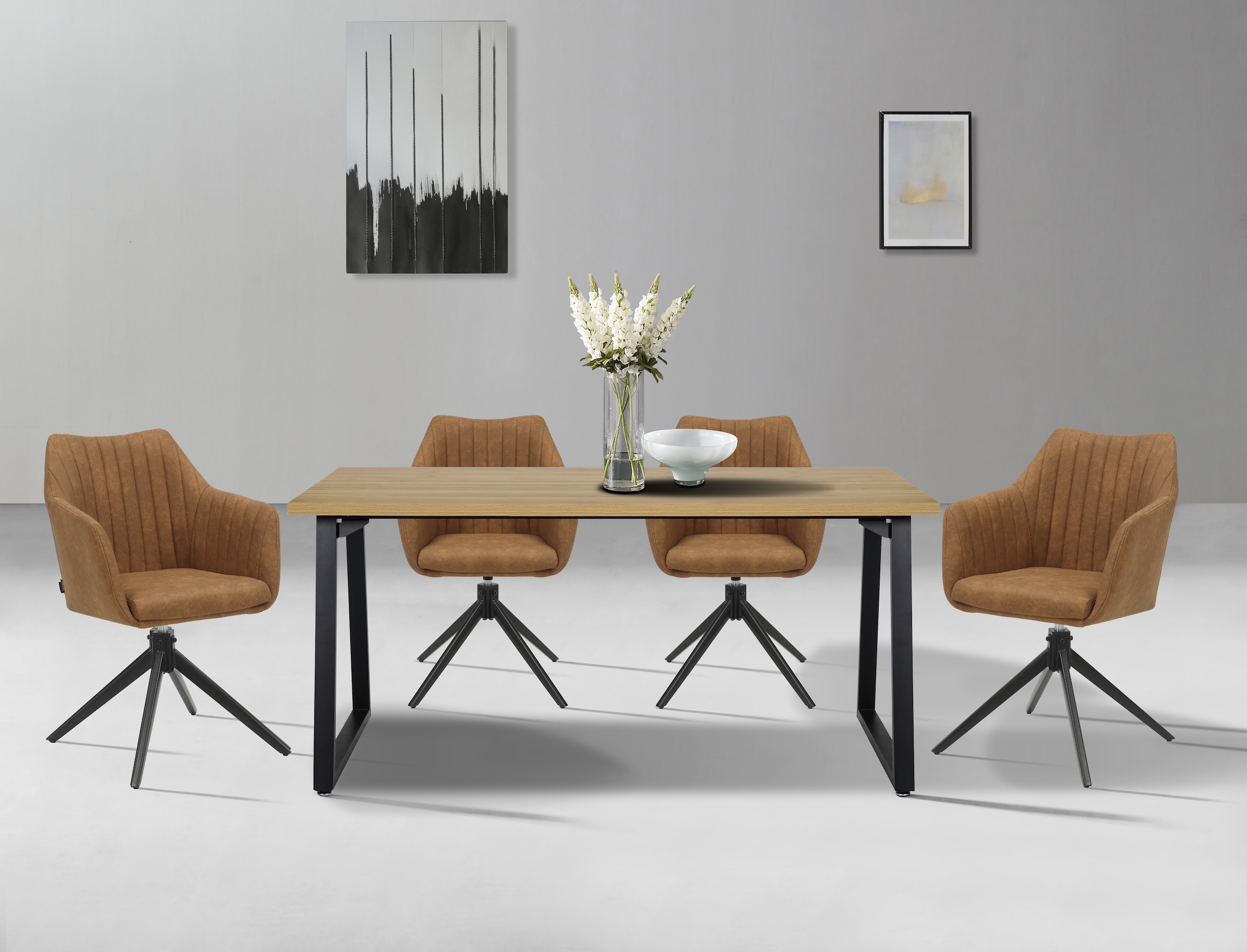 Home affaire Esszimmerstuhl »Naples, TOPSELLER!, OTTOs Choice«, (Set), 2 St., Drehstuhl 360 Grad Drehfunktion, hochwertiges Material, pflegeleicht