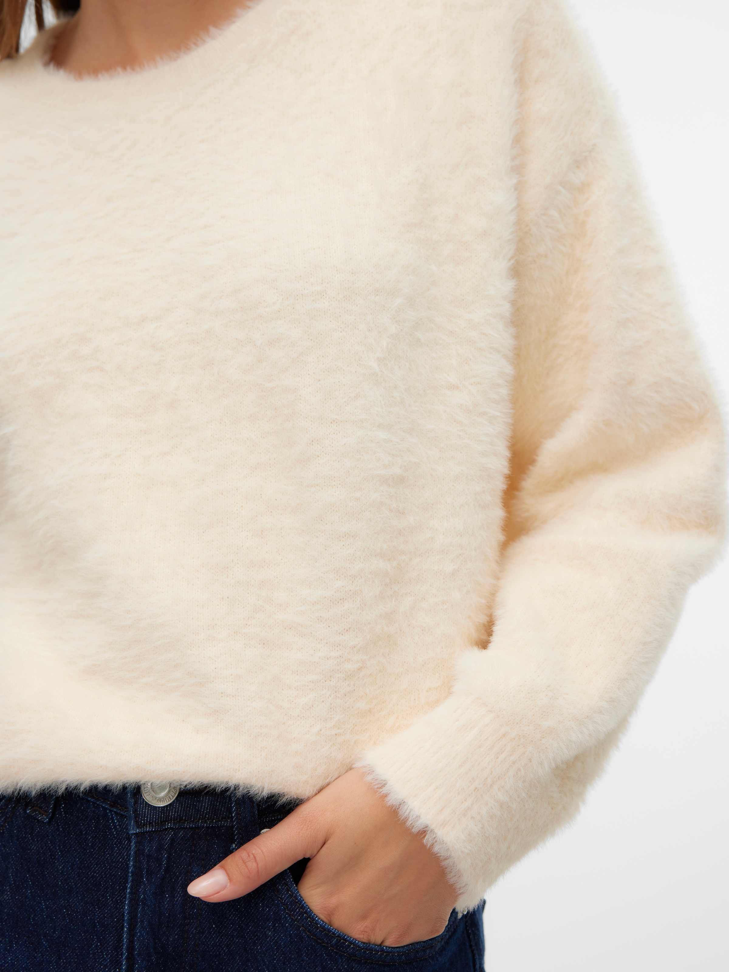 Vero Moda Rundhalspullover »VMALINA LS O-NECK BOXY PULLOVER BOO«