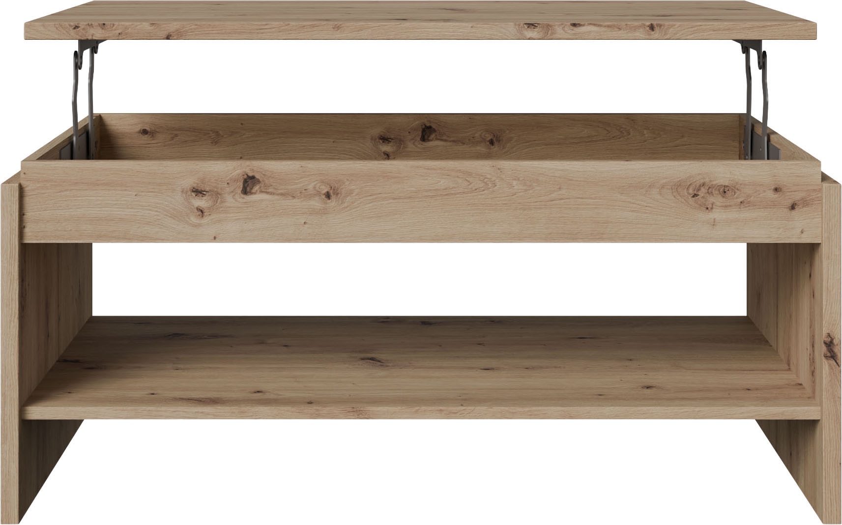 FORTE Couchtisch »Couchtisch, Ablage, Stauraum, als Esstisch nutzbar« höhenverstellbar, B/H/T 100/45,7/56 cm