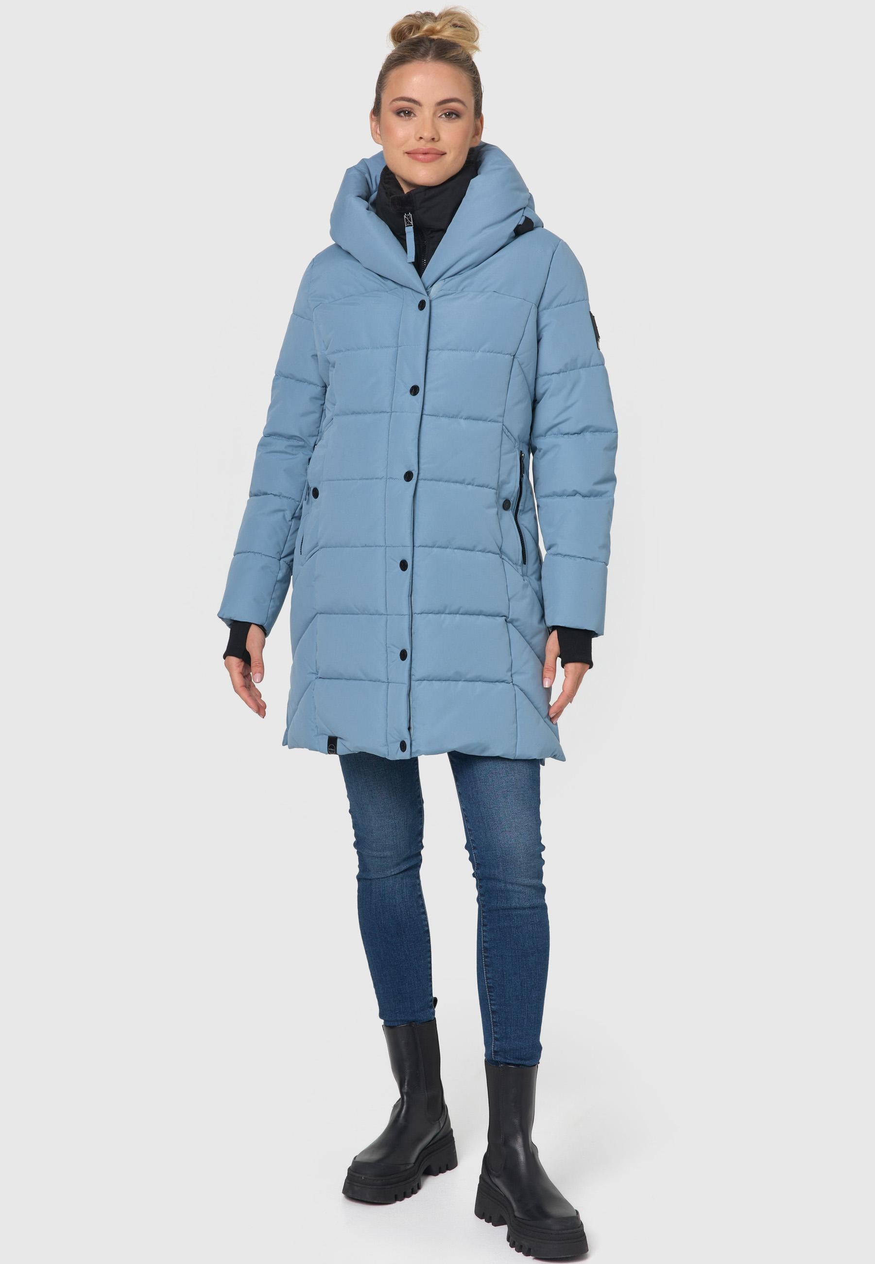 Navahoo Steppmantel »Steppmantel Knutschilein«, Stylischer Damenmantel mit abnehmbarem Fleece-Kragen