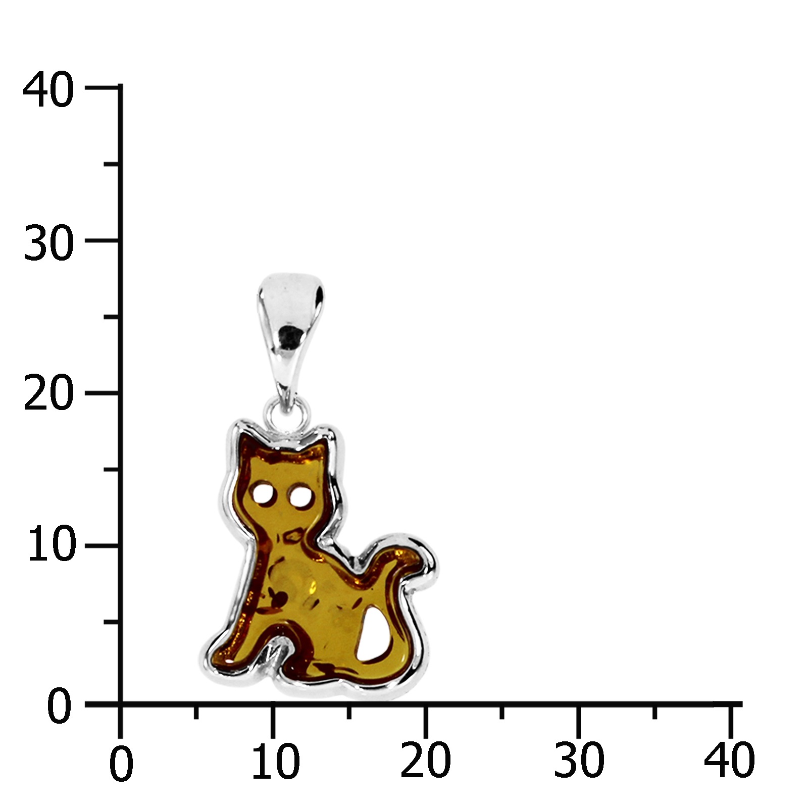 OSTSEE-SCHMUCK Kettenanhänger »- Katze - Silber 925/000 - Bernstein«