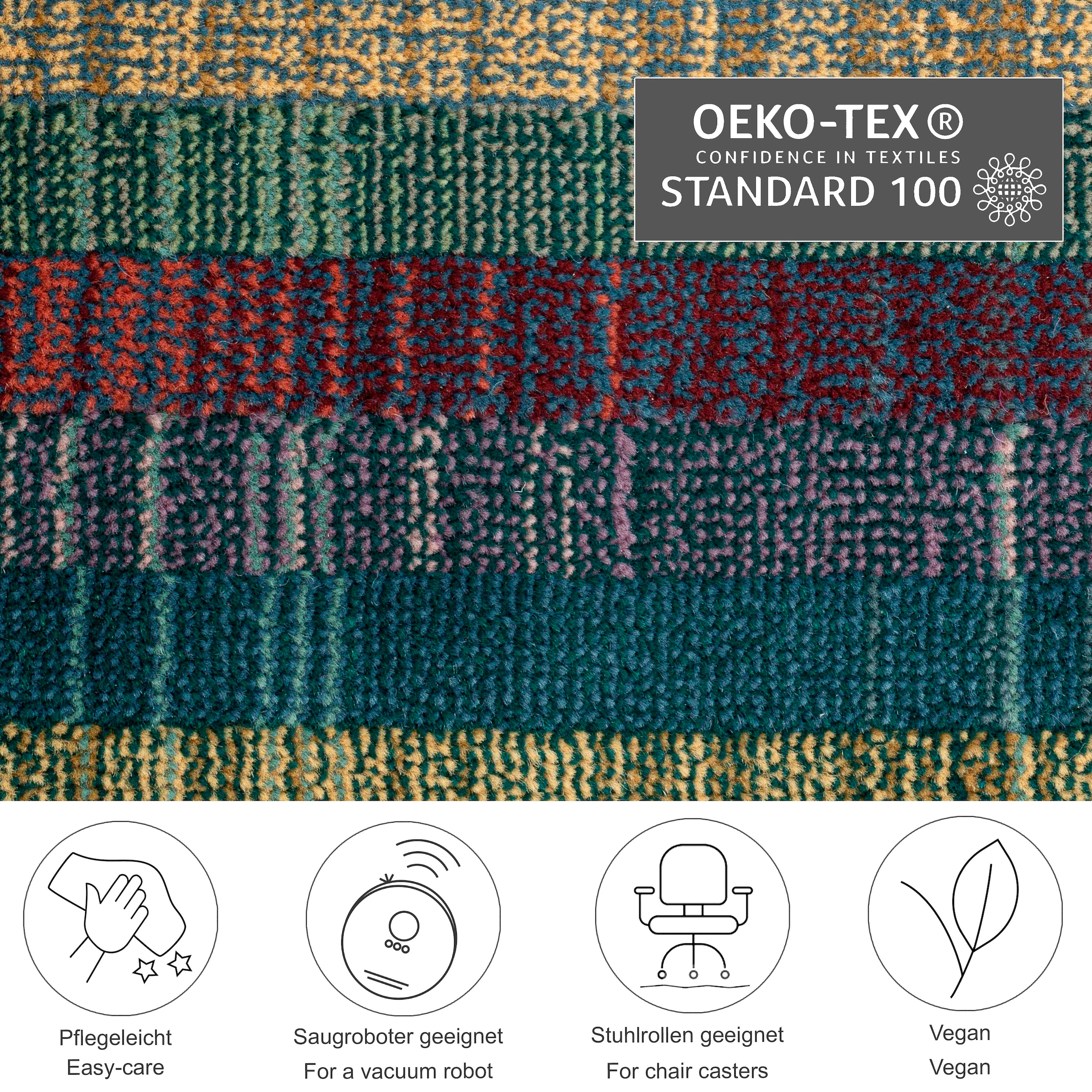 THEKO Teppich »Gabiro 001« rechteckig 10 mm Höhe gewebt, modernes Design, auch als Läufer