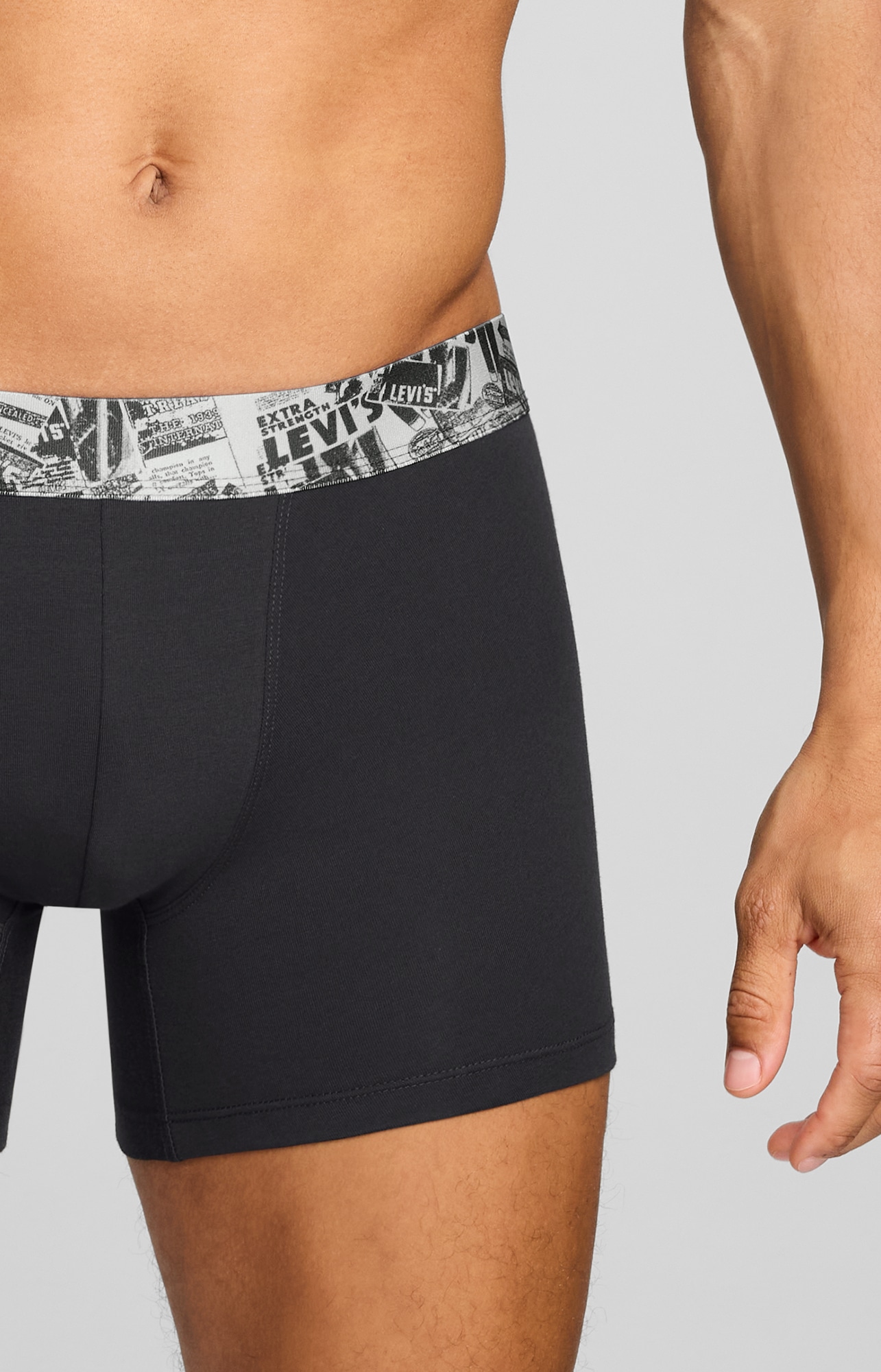 Levi's® Boxershorts »LEVIS MEN NEWSPAPER WB BOXER BRIEF 2P« 2er Pack,  ohne Eingriff, Cotton-Stretch