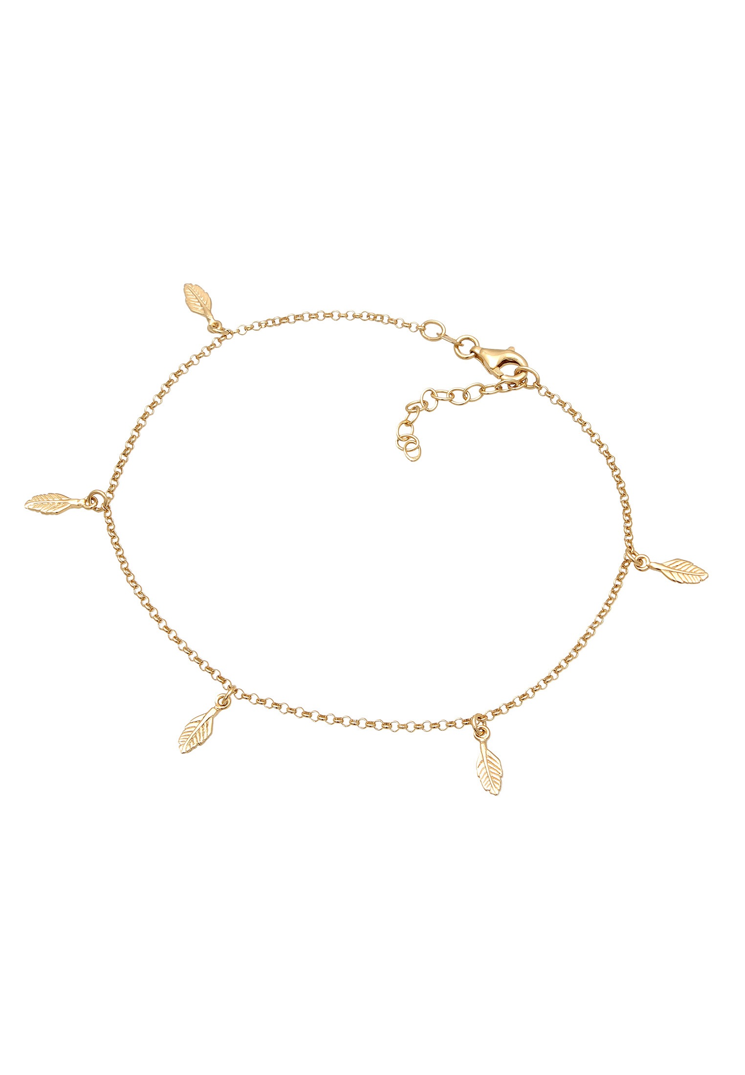 Elli Fußkette »Fußschmuck Feder Boho 925 Sterling Silber«