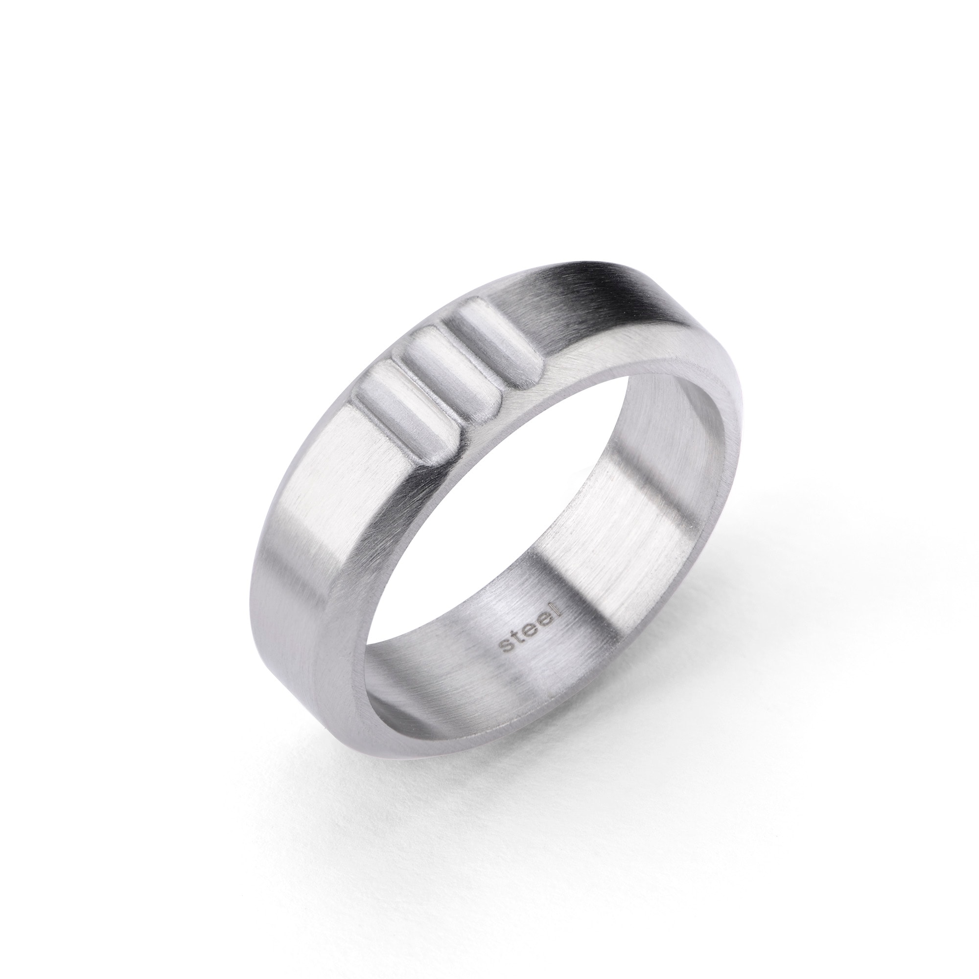 FYNCH-HATTON Fingerring »Schmuck Geschenk Edelstahl Ring Curb Kerben«