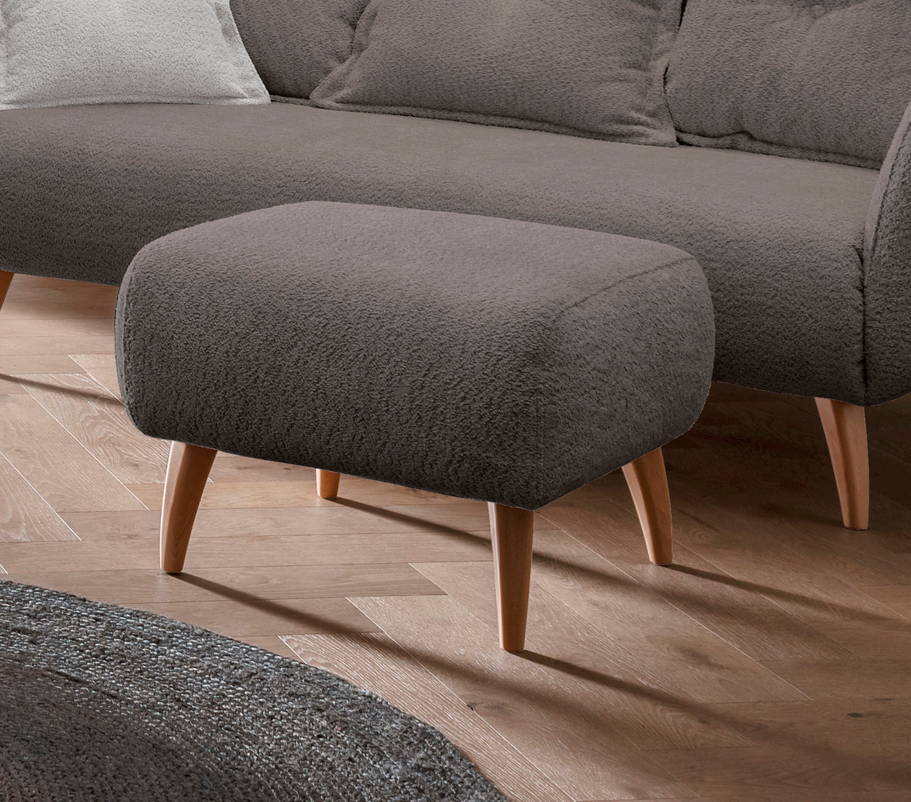 Home affaire Hocker »Baggio« mit Holzfüßen
