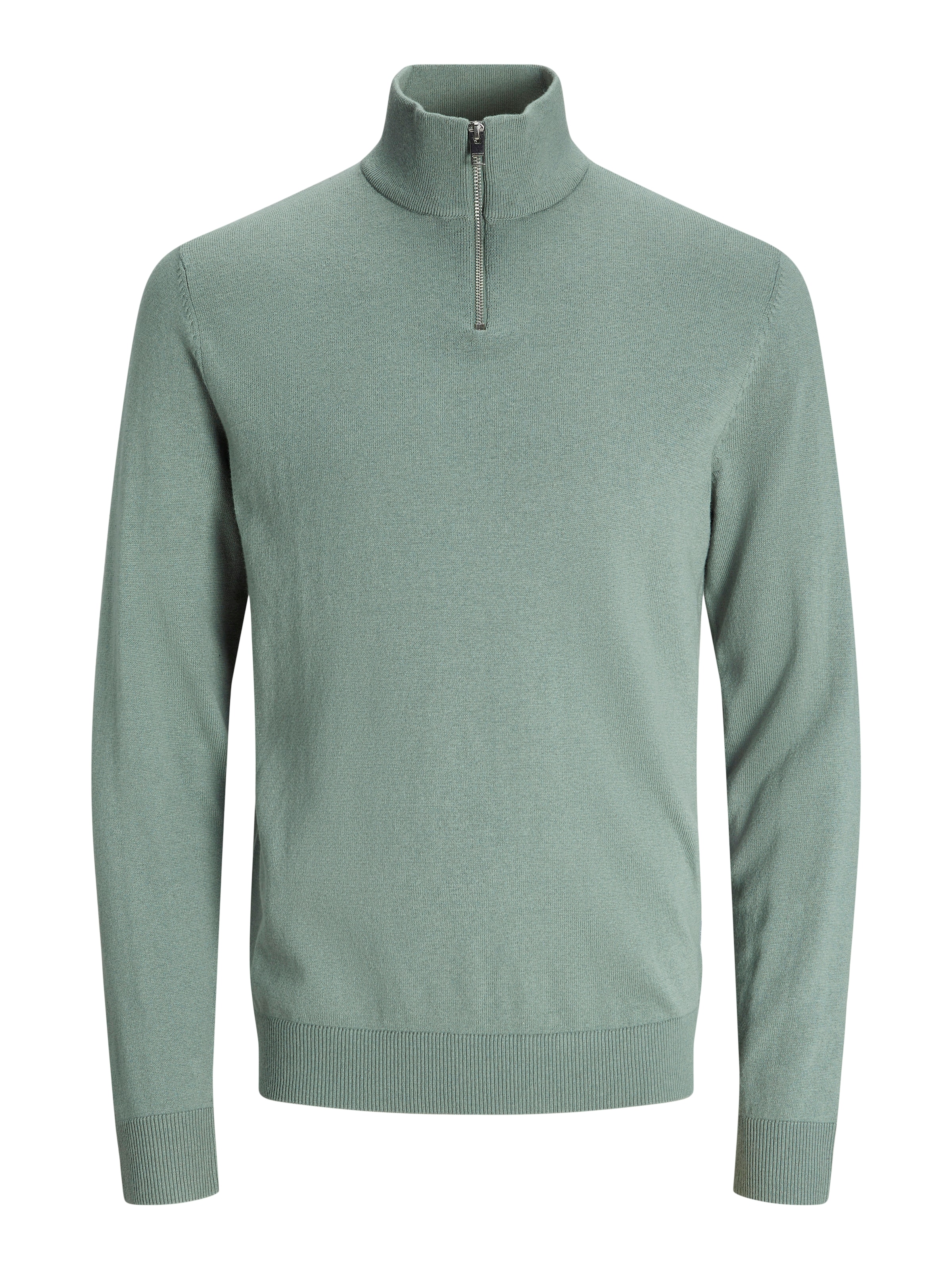 Jack & Jones Troyer »JJEEMIL KNIT HALF ZIP NOOS«, mit Rippbündchen