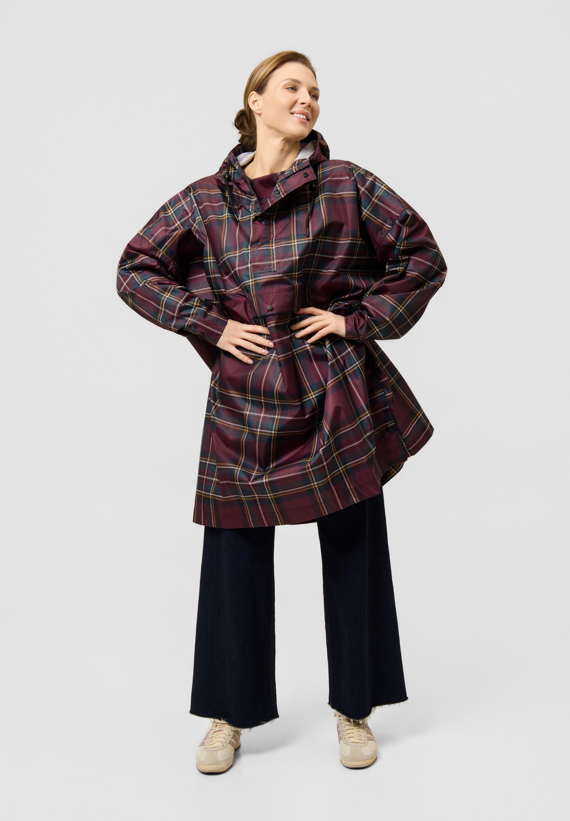 Codello Regenjacke »Codello Poncho« mit Kapuze mit Karomuster