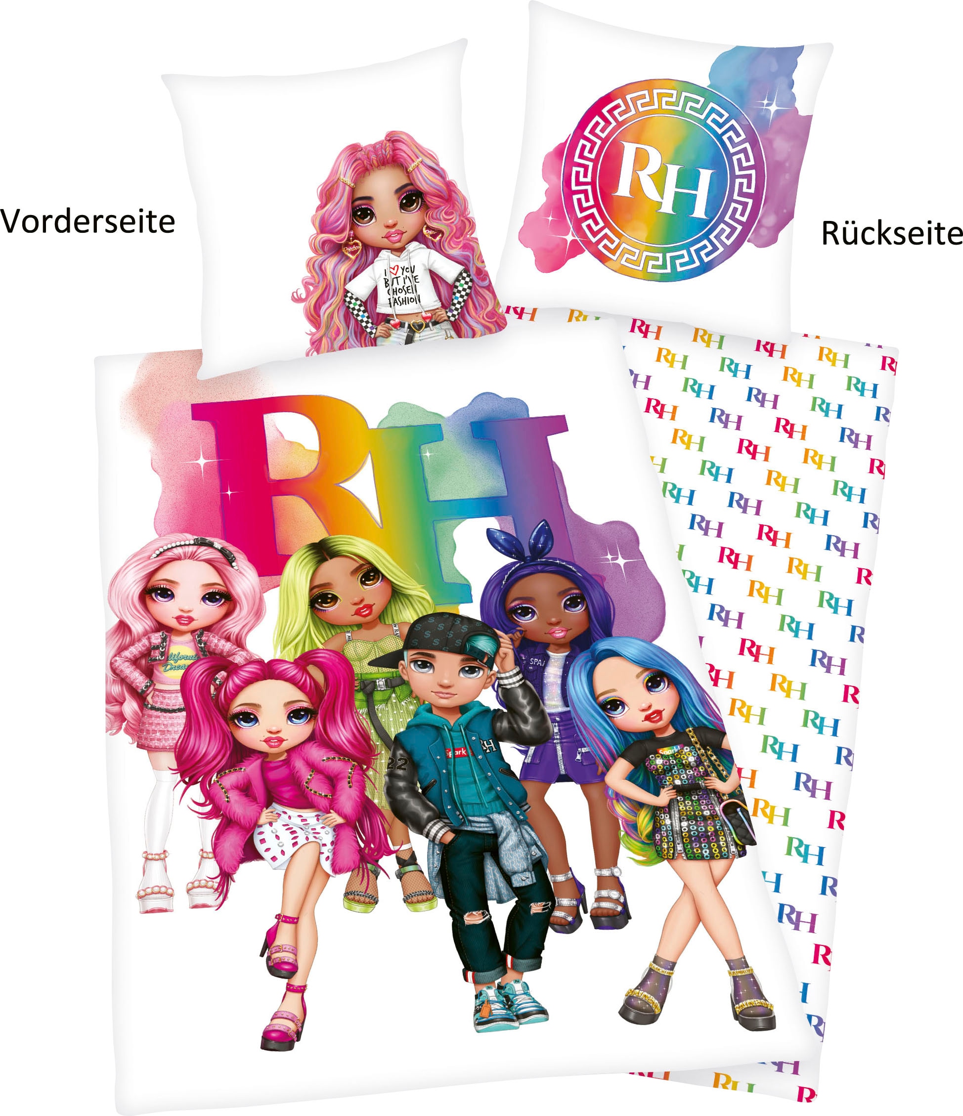 Kinderbettwäsche »Rainbow High«, mit tollem Motiv