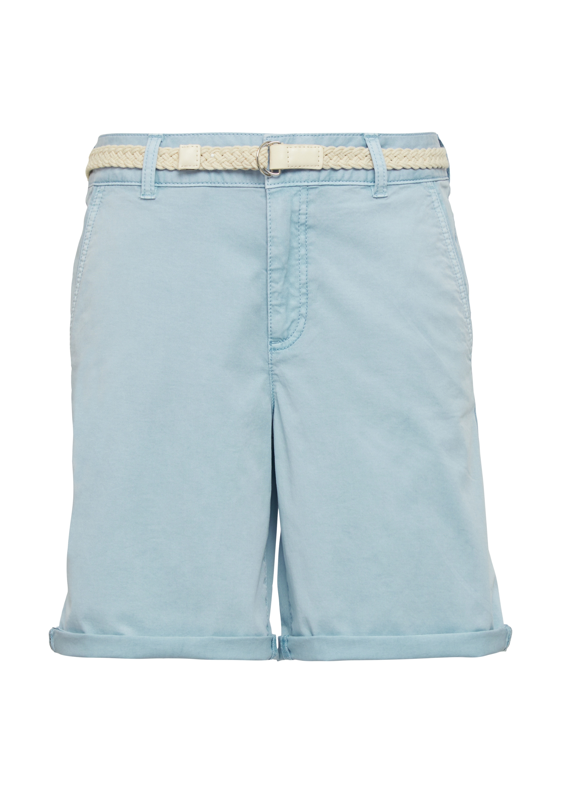 s.Oliver Chinoshorts, Sommerhose mit geflochtenem Gürtel