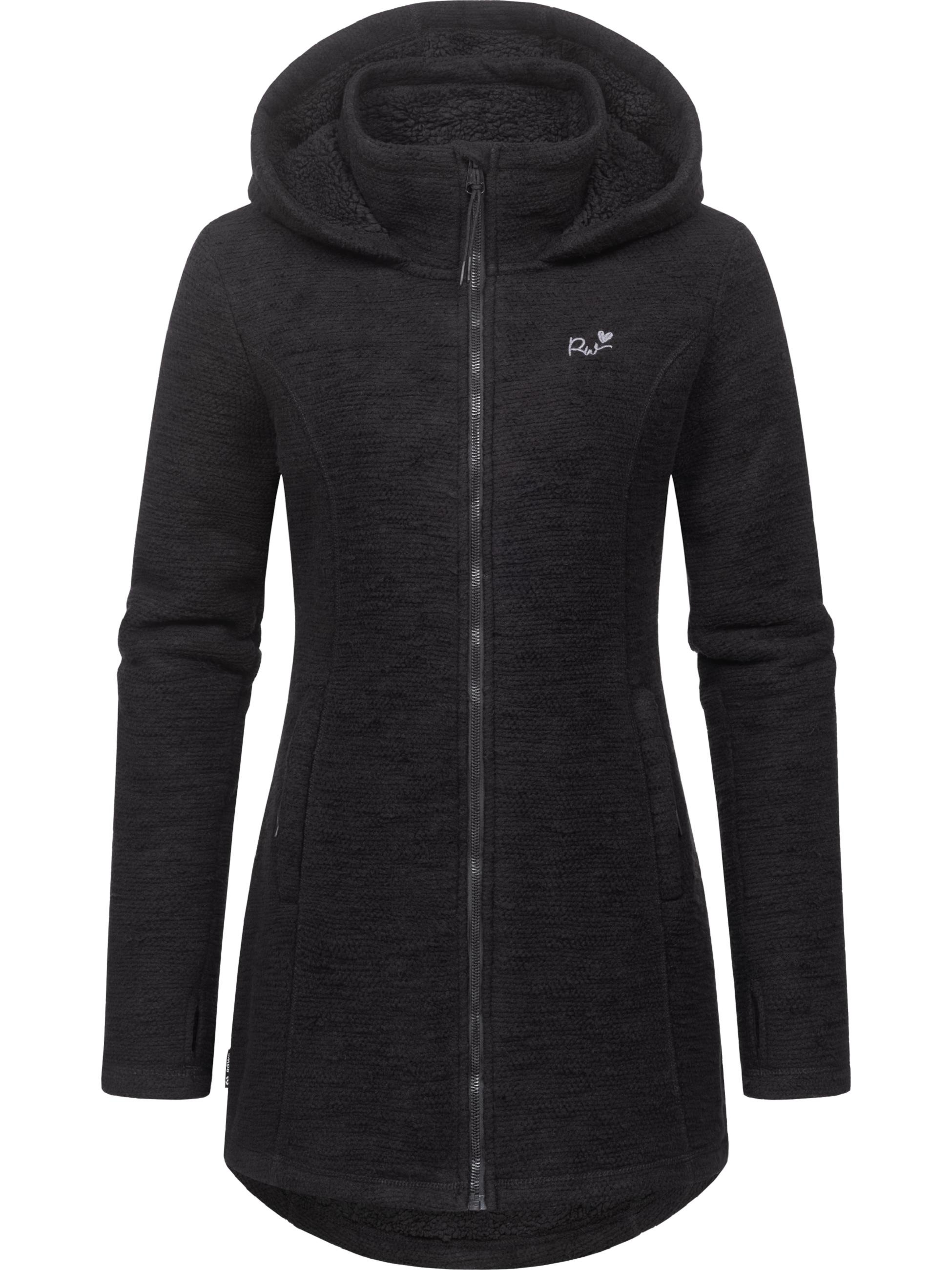 Ragwear Kapuzensweatjacke »Longstrickjacke Leysha Melange«