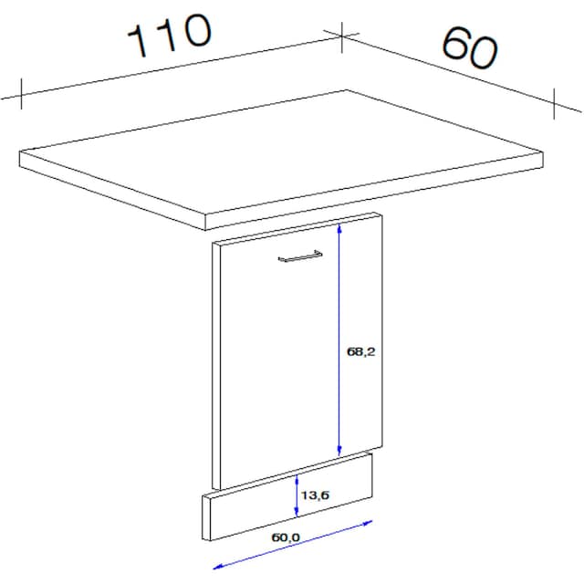 Flex-Well Frontblende »Nano«, (B x H x T) 110 x 85/86 x 60 cm | OTTO