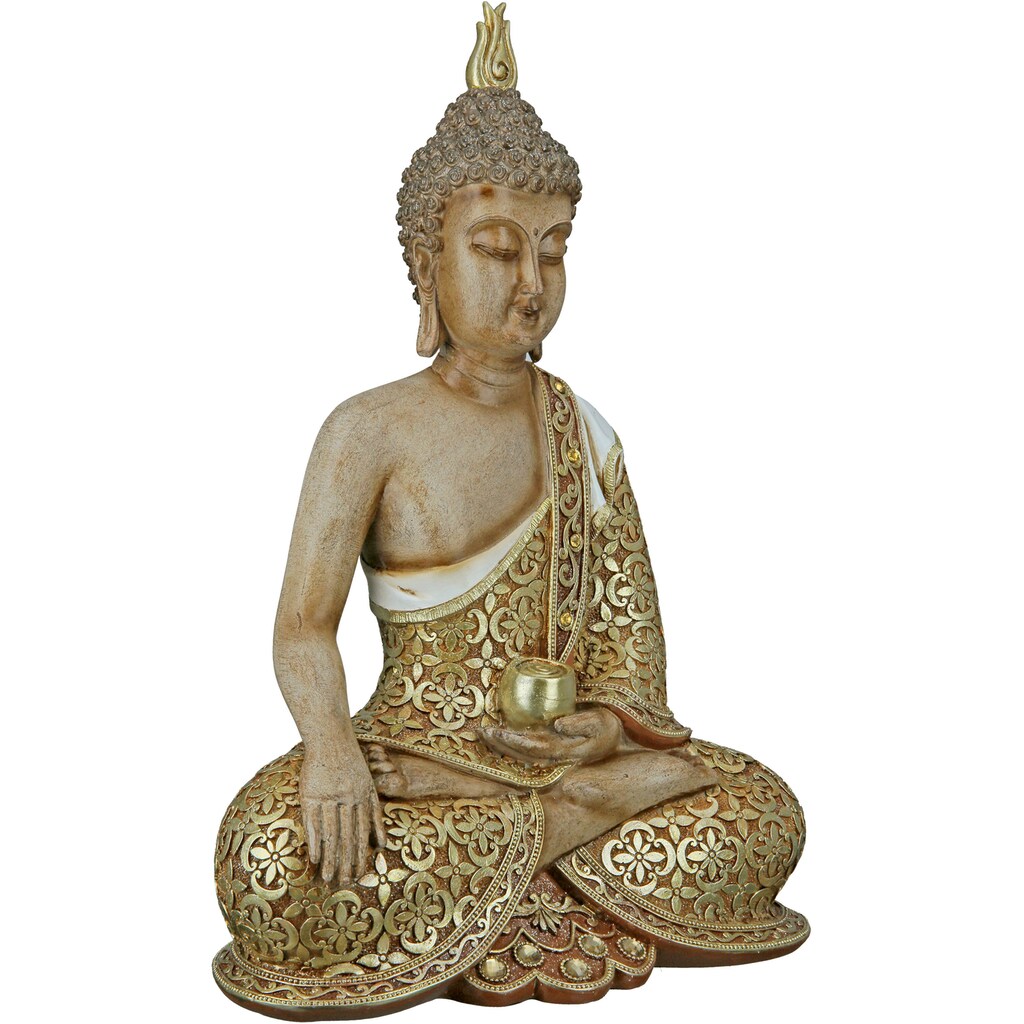 GILDE Buddhafigur »Buddha Mangala braun-gold«
