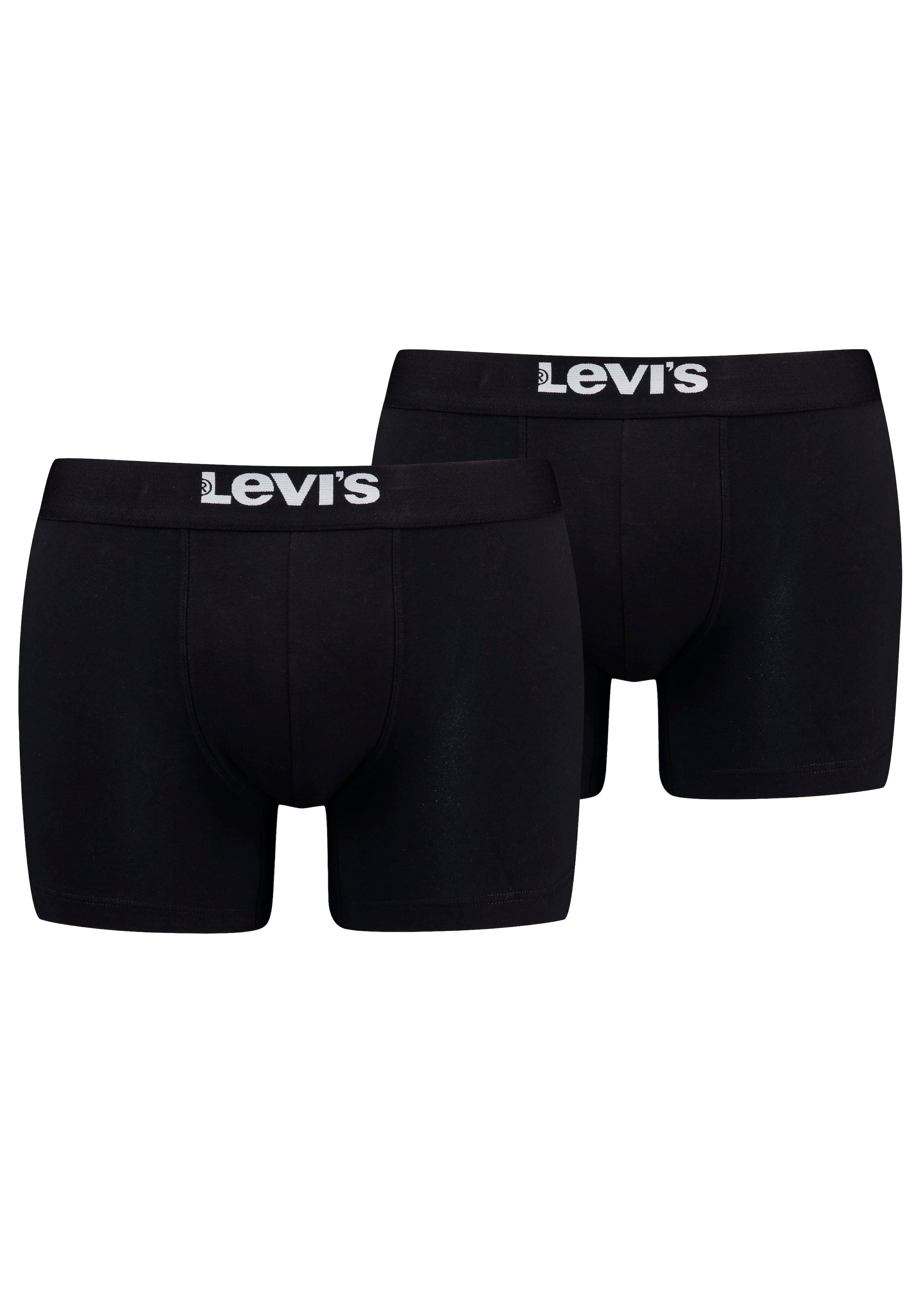 Boxershorts, (Packung, 2 St.), LEVIS MEN SOLID BASIC BOXER BRIEF ORGANIC CO 2P