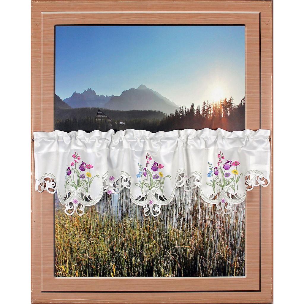 HOSSNER - ART OF HOME DECO Querbehang »Blumensee«, (1 St.)