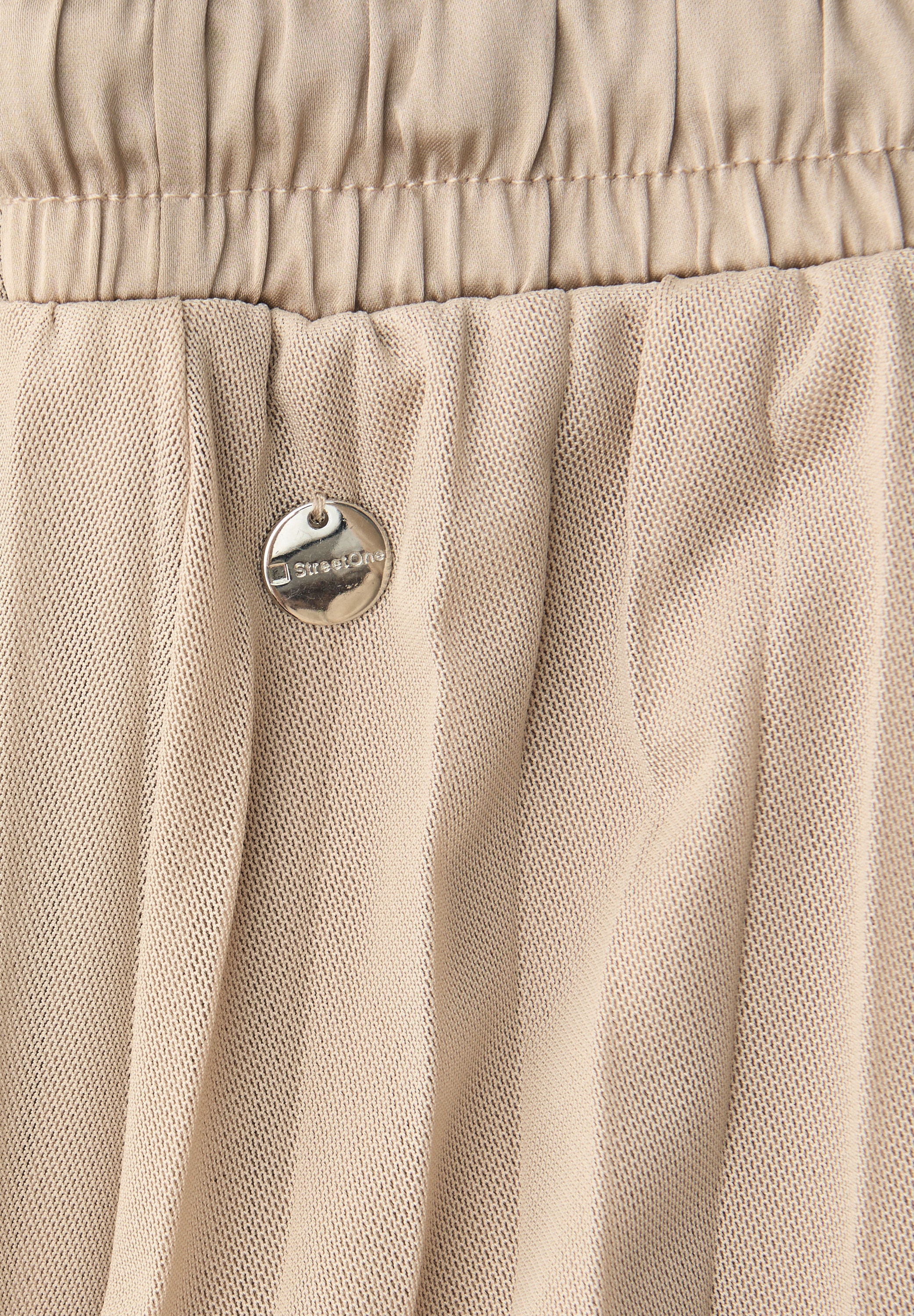 STREET ONE Midirock aus Mesh in Plisséestruktur