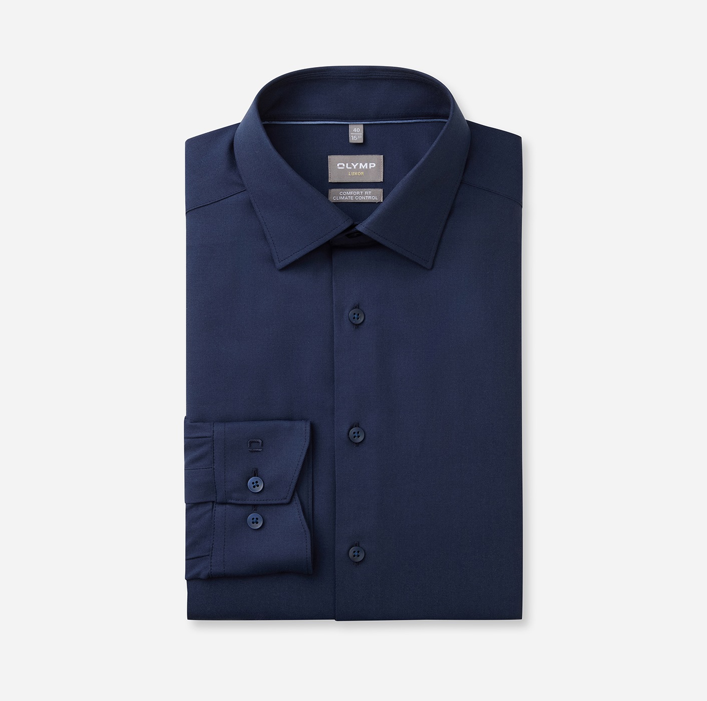 OLYMP Langarmhemd »Luxor« comfort fit, Businesshemd, New-Kentkragen, unifarben
