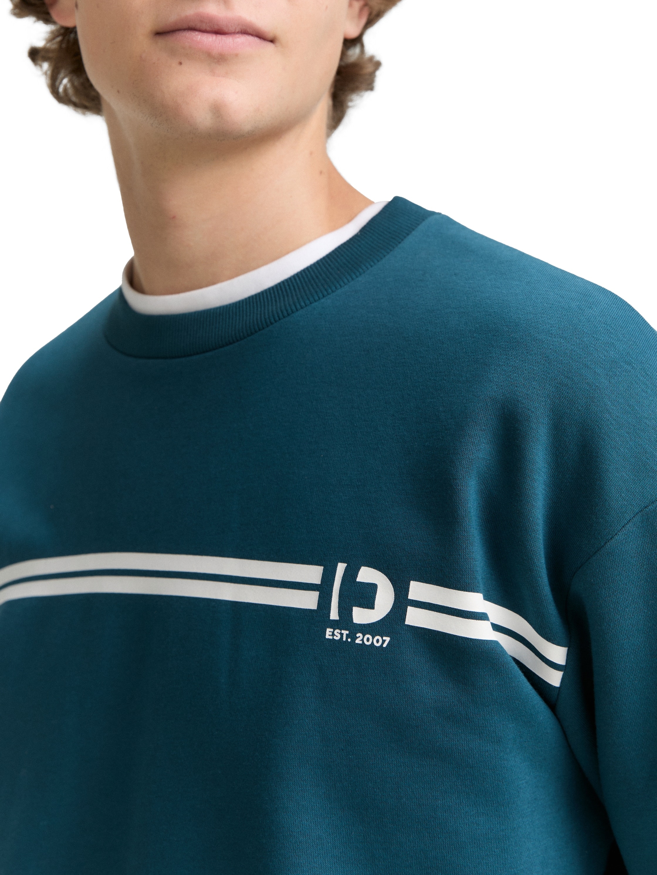 TOM TAILOR Denim Sweatshirt, mit Logo-Print