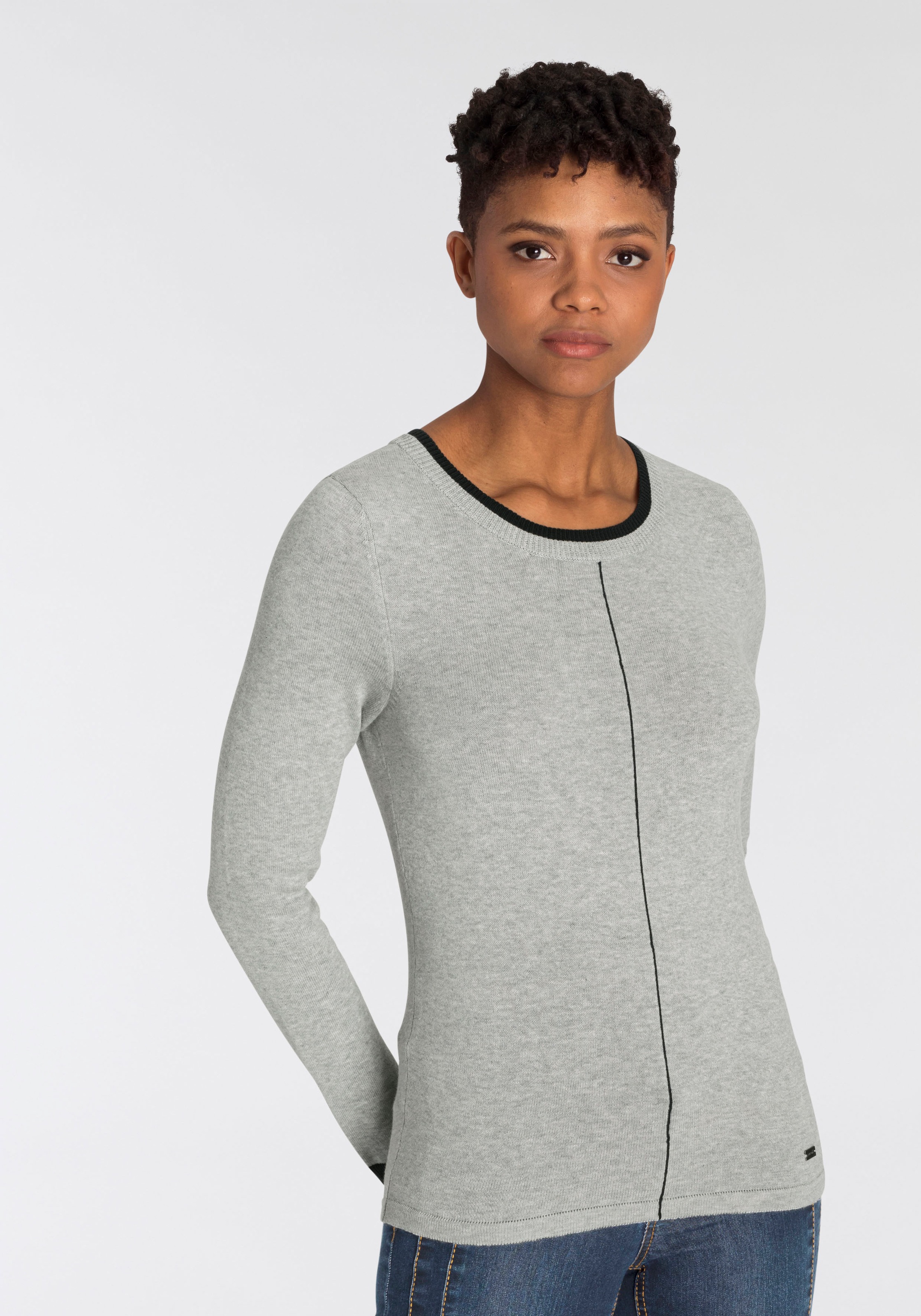 Arizona Strickpullover, Two-Tone Optik