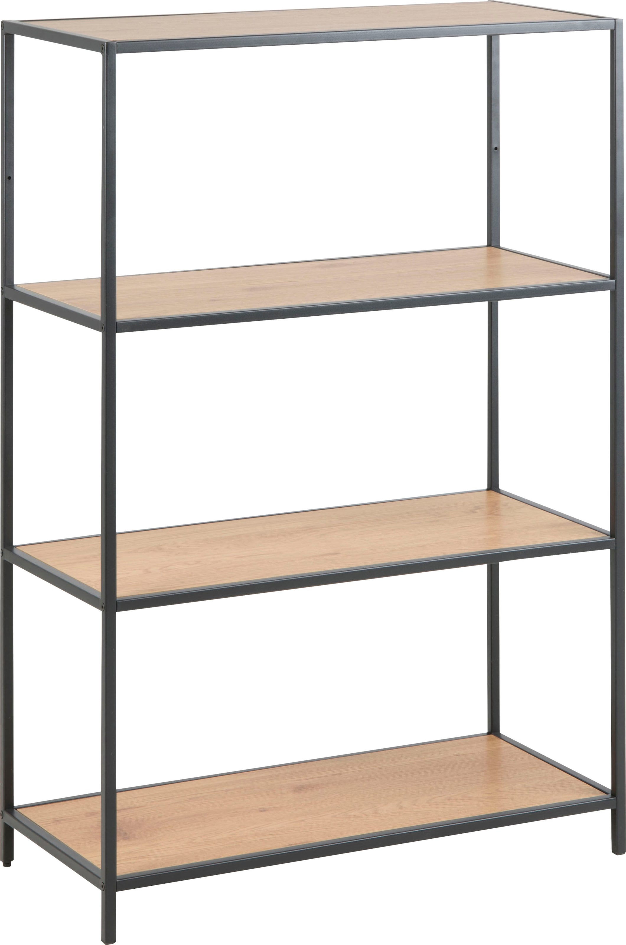 ACTONA GROUP Bücherregal, Metallgestell im Industrie-Look, 3 Einlegeböden, weitere Variationen