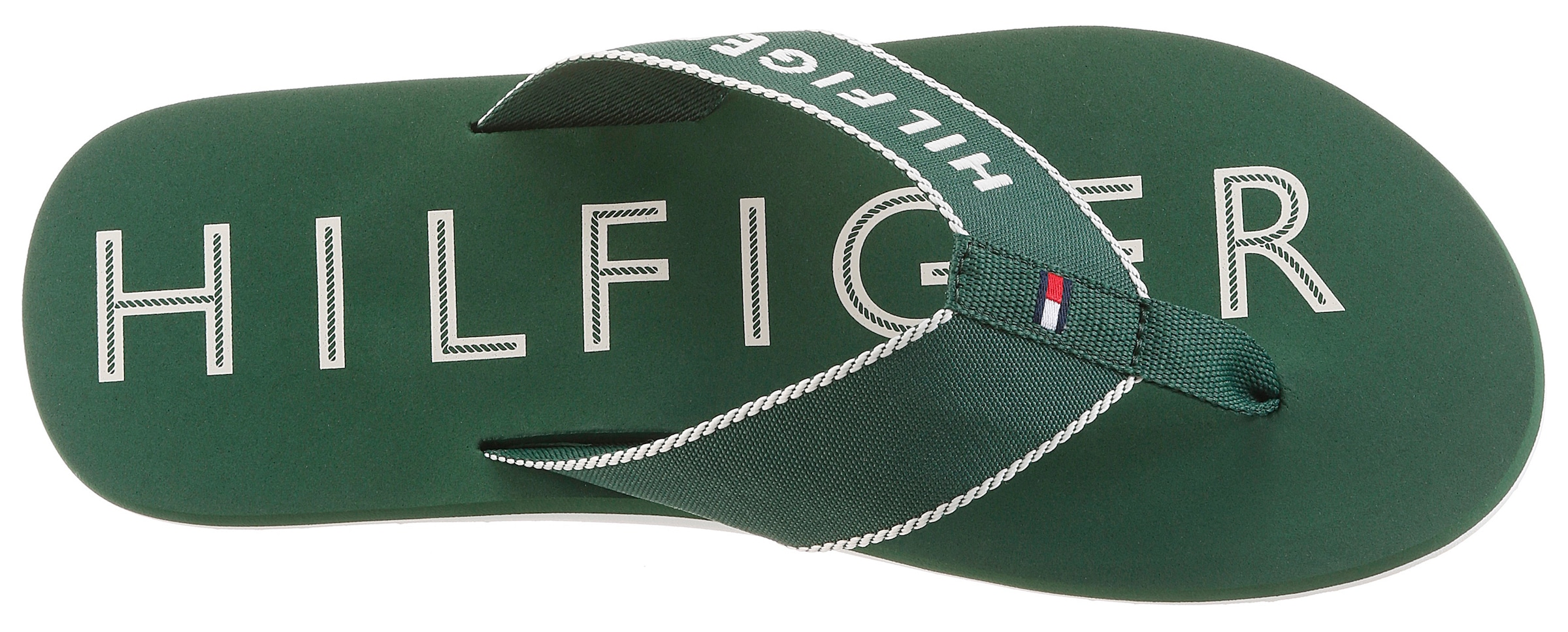 Tommy Hilfiger Zehentrenner »SPORTY HILFIGER BEACH SANDAL«  Sommerschuh, Strandschuh mit Kontrastbesätzen