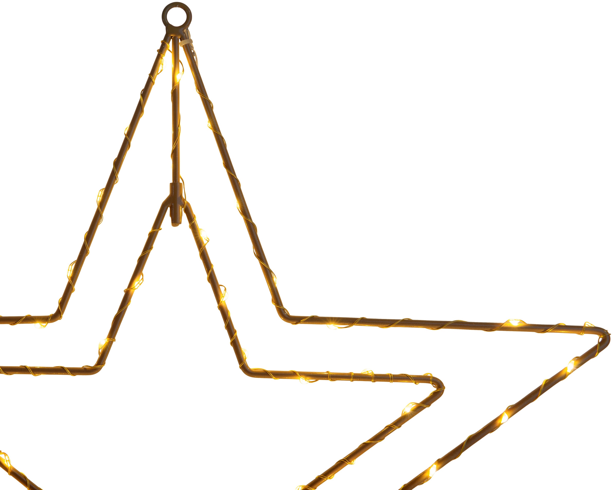 näve Dekolicht »Stern«, 1 flammig-flammig, golden mit Aufhängung Ã˜ 40cm  Licht warmweiß 70 LED IP44 im OTTO Online Shop