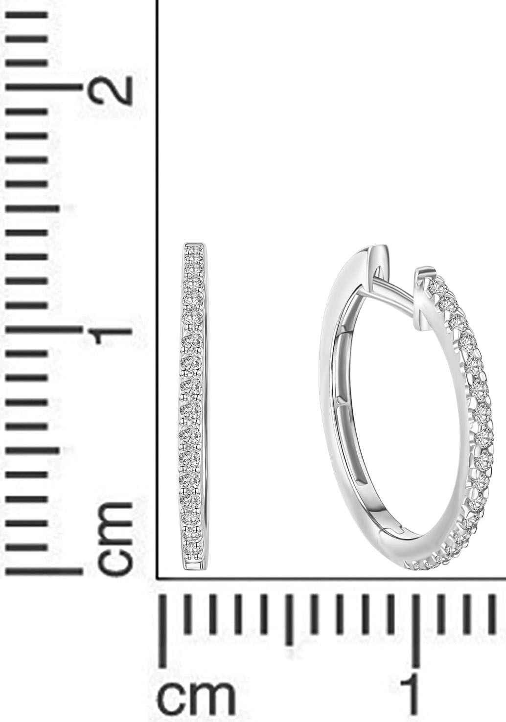 Firetti Paar Creolen »Schmuck Geschenk Gold 375 Ohrschmuck Creole«, mit Zirkonia (synth.)