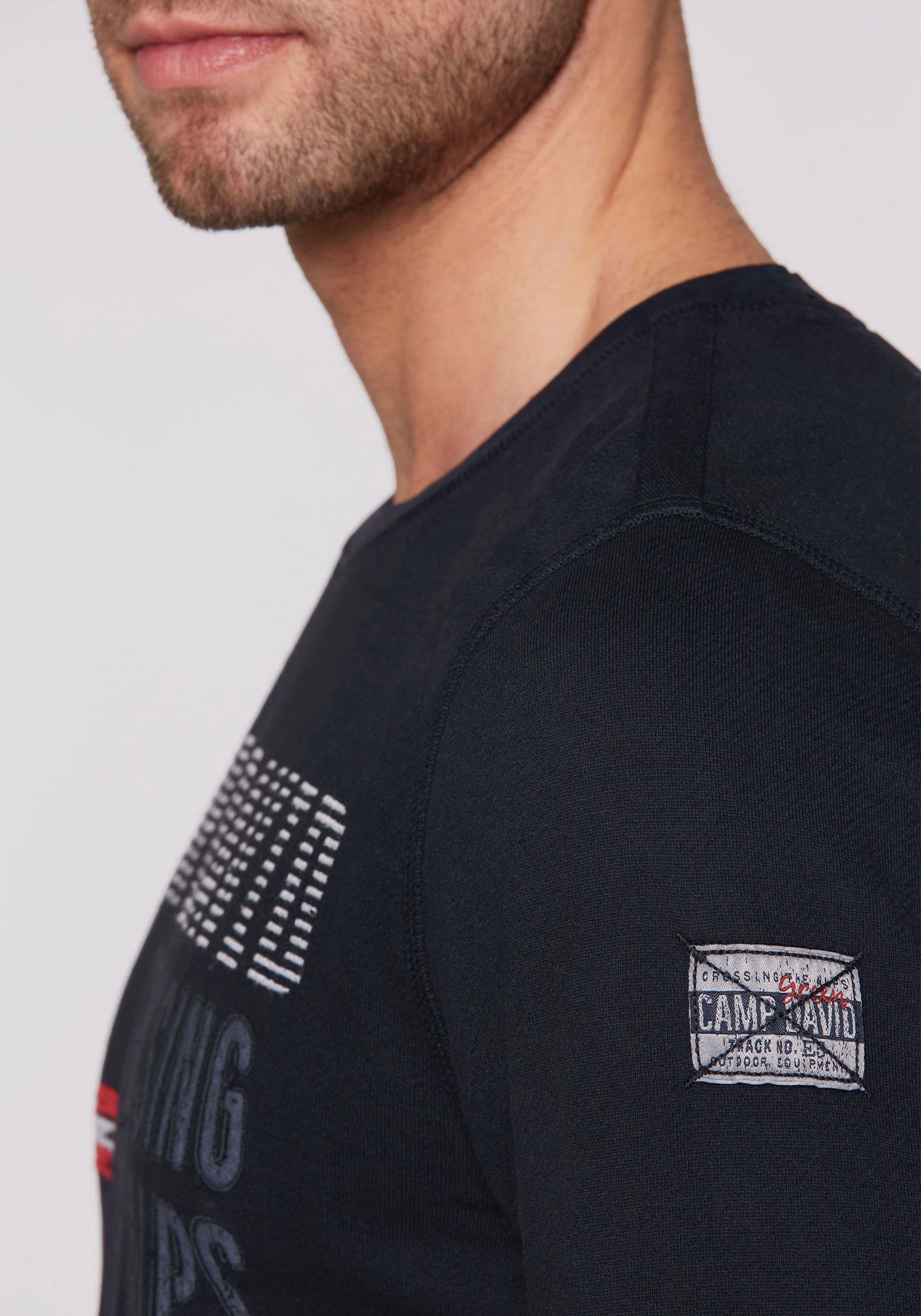 CAMP DAVID Sweatshirt, mit Prints und Stickereien
