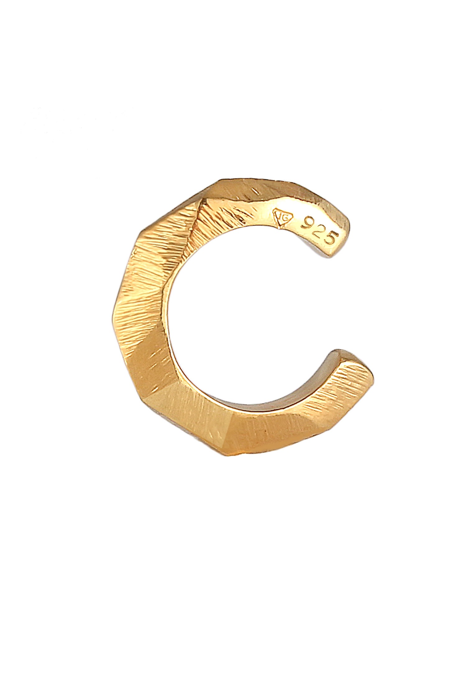 Elli Ohrklemme »Ohrringe Earcuff Klemme Single Facettiert 925 Silber«