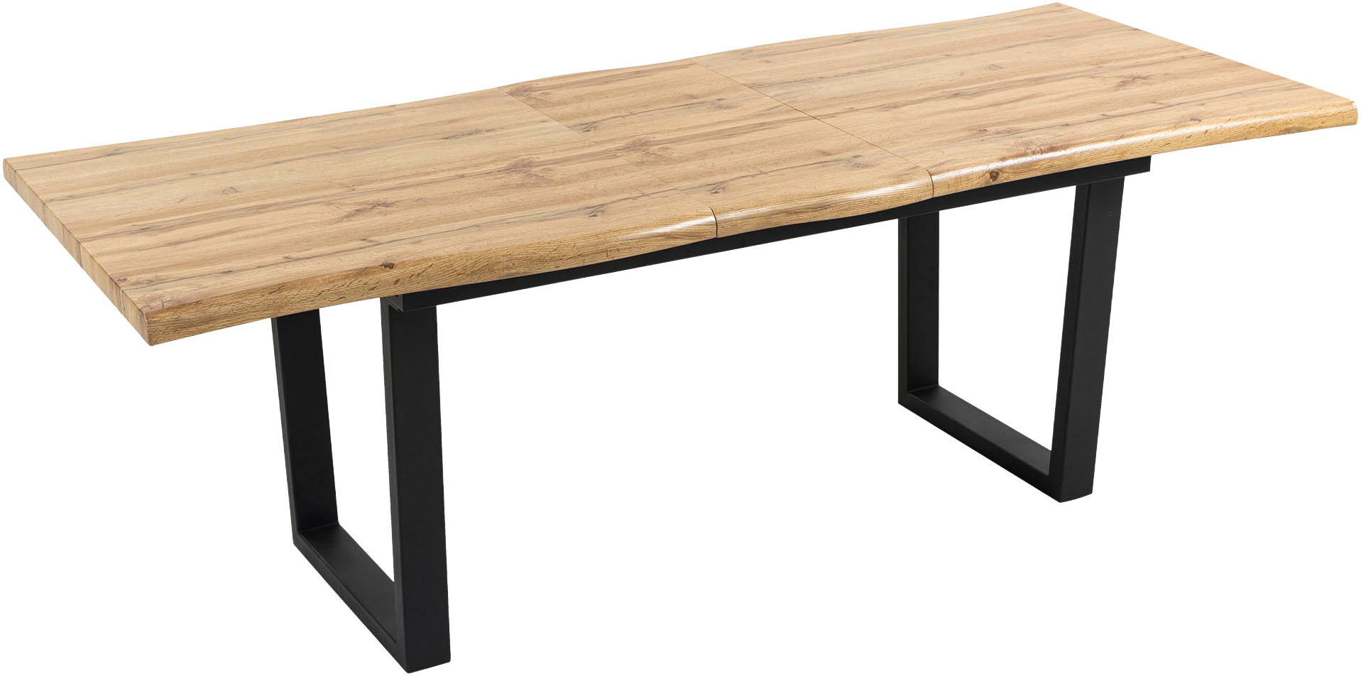 Duo Collection Esstisch »Ausziehtisch« 1 Stk. tlg. 1,80m - 2,20m, Baumkantenoptik, massives Kufengestell