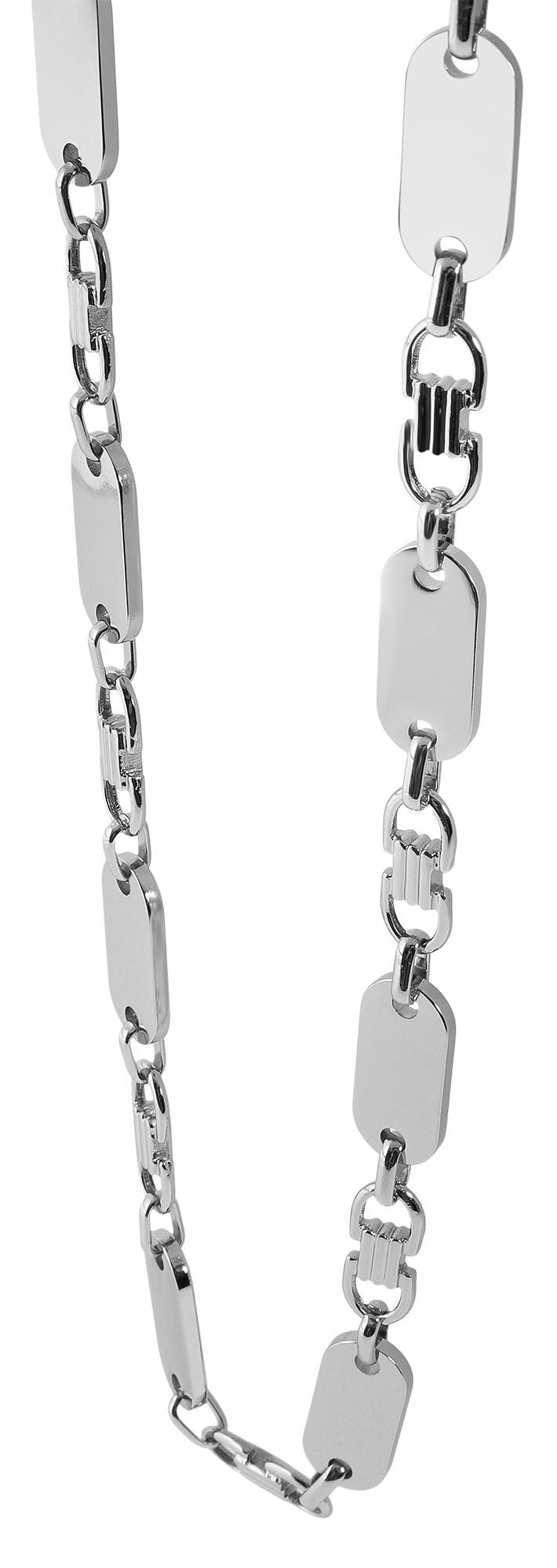 Adelia´s Gliederkette »Unisex Halskette ¿ Plattenkette aus Edelstahl 55 cm«