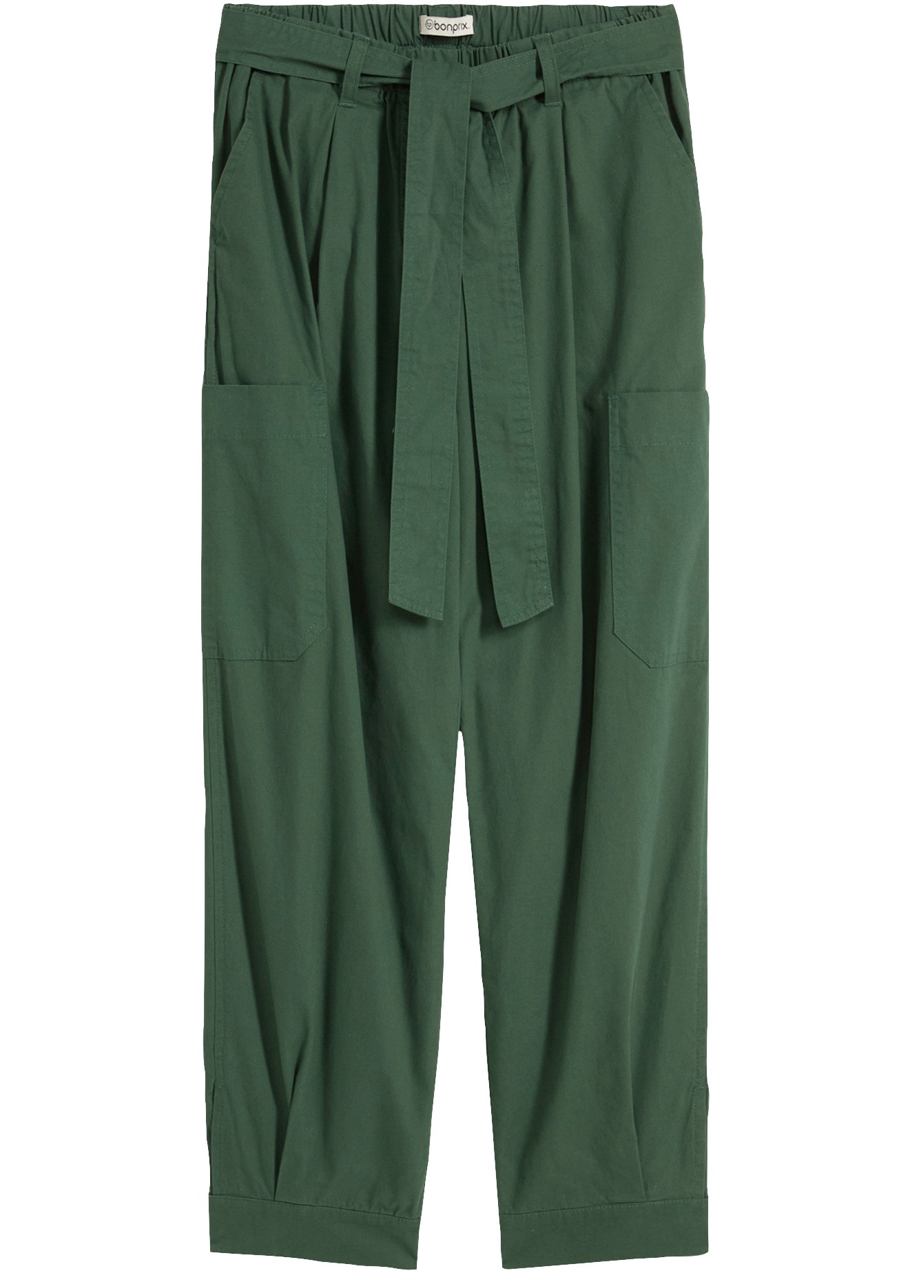 bonprix Cargohose  Loose Fit, mit Bindegürtel, aus Baumwolle, in verschiedenen Größen