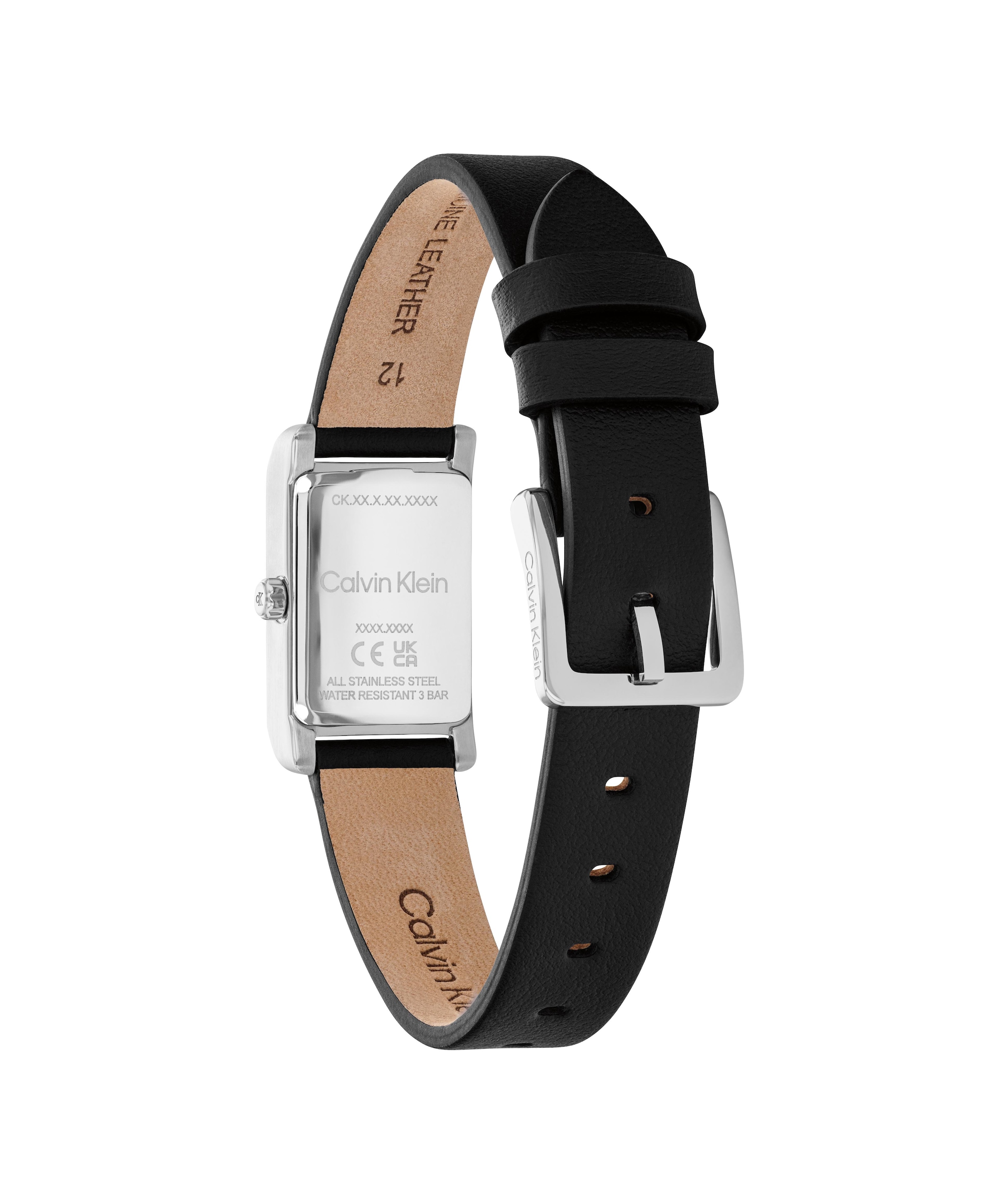 Calvin Klein Quarzuhr »CK Light« Armbanduhr, Damenuhr, Lederarmband, analog