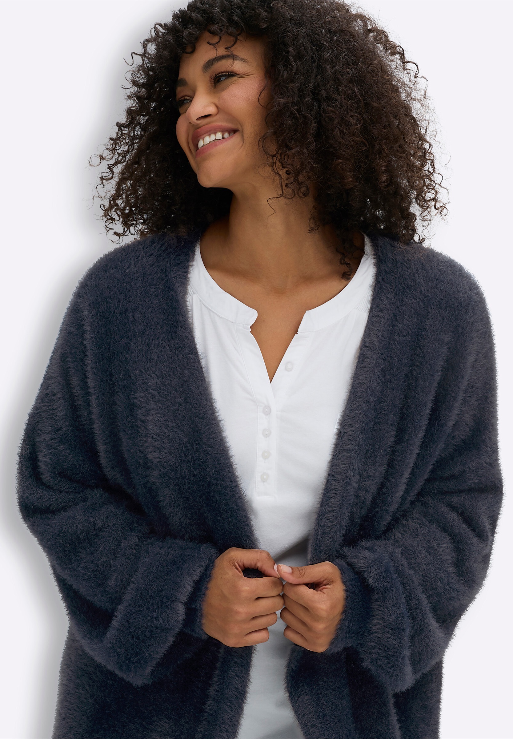 Sheego Cardigan »Cardigan Cardigan aus Flauschgarn«