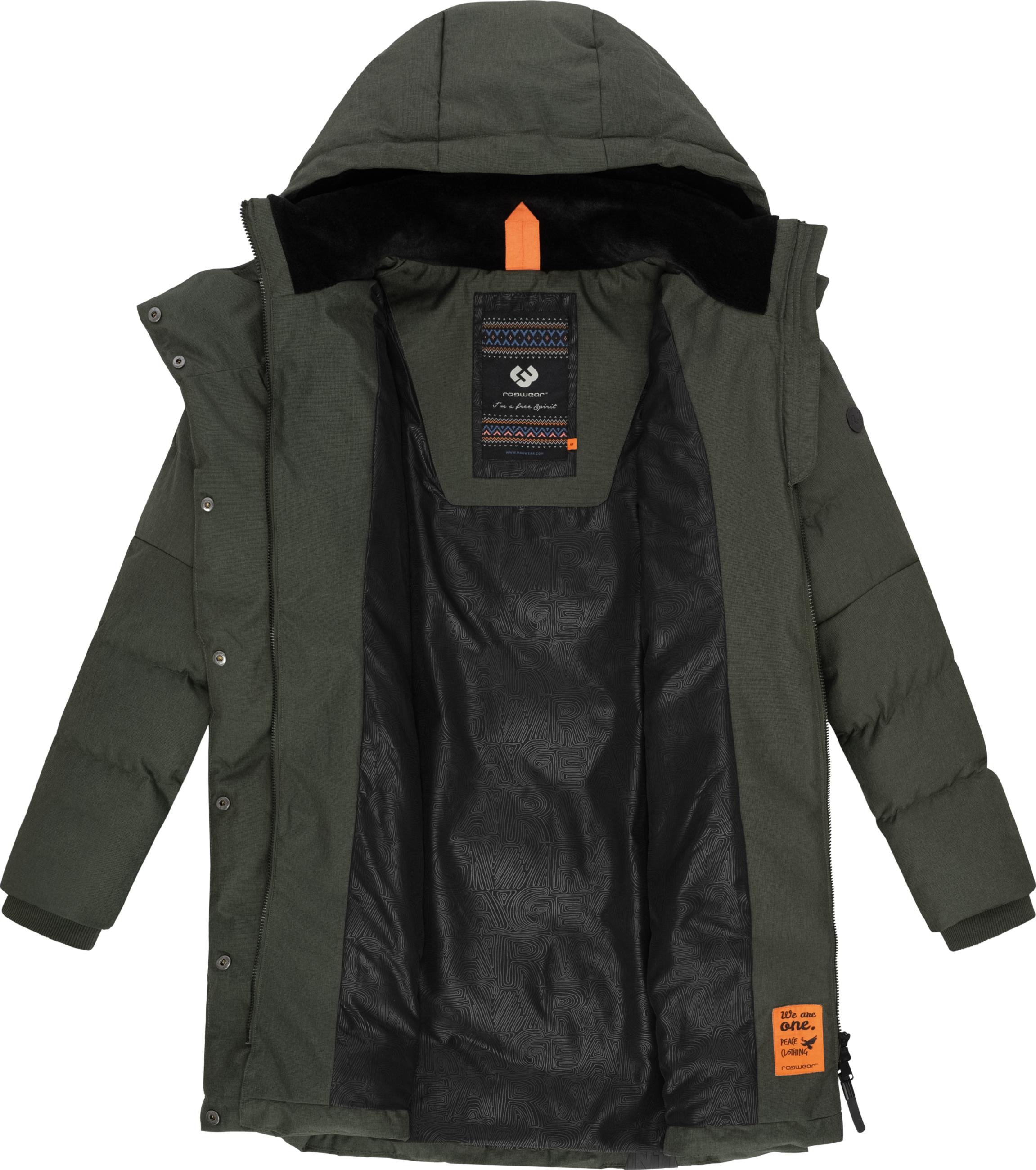 Ragwear Wintermantel »Wintermantel Pavla«, stylischer Winterparka mit Teddyfutter und Kapuze