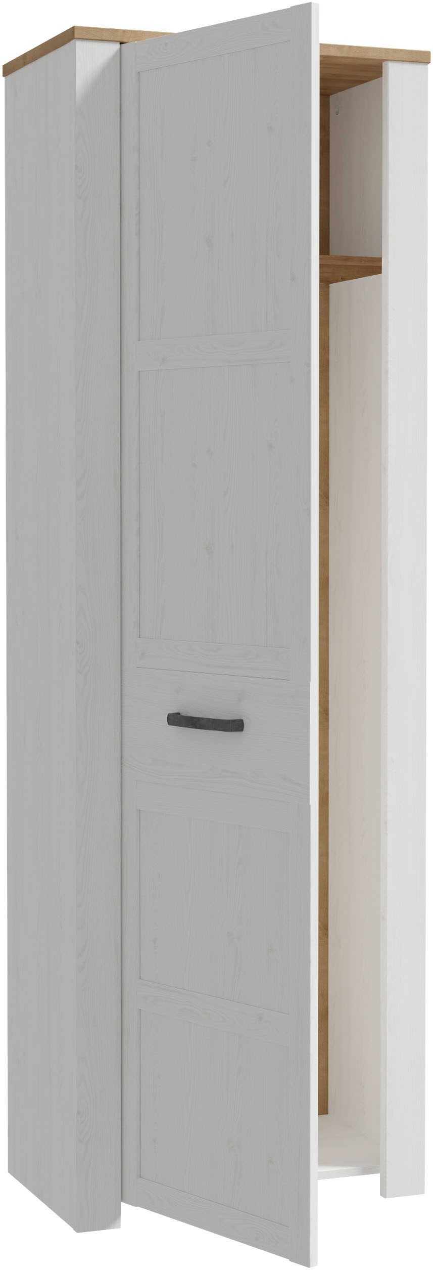 FORTE Garderobenschrank »Garderobenschrank, Höhe 205,4cm, Soft Close, ausziehbare Kleiderstange« B/H/T 66,7/205,4/42 cm