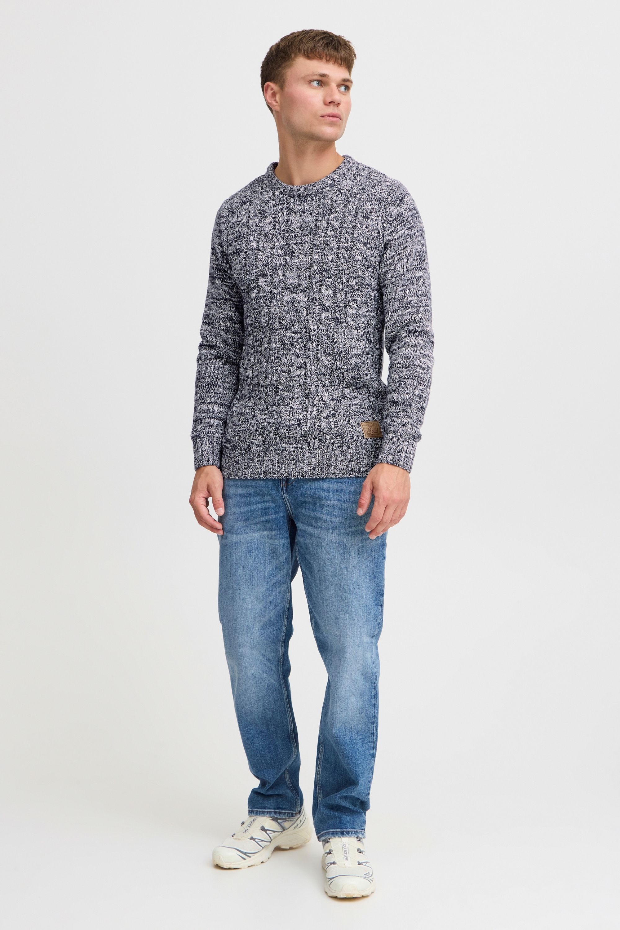 !Solid Strickfleece-Pullover »Strickpullover SDPhilemon«
