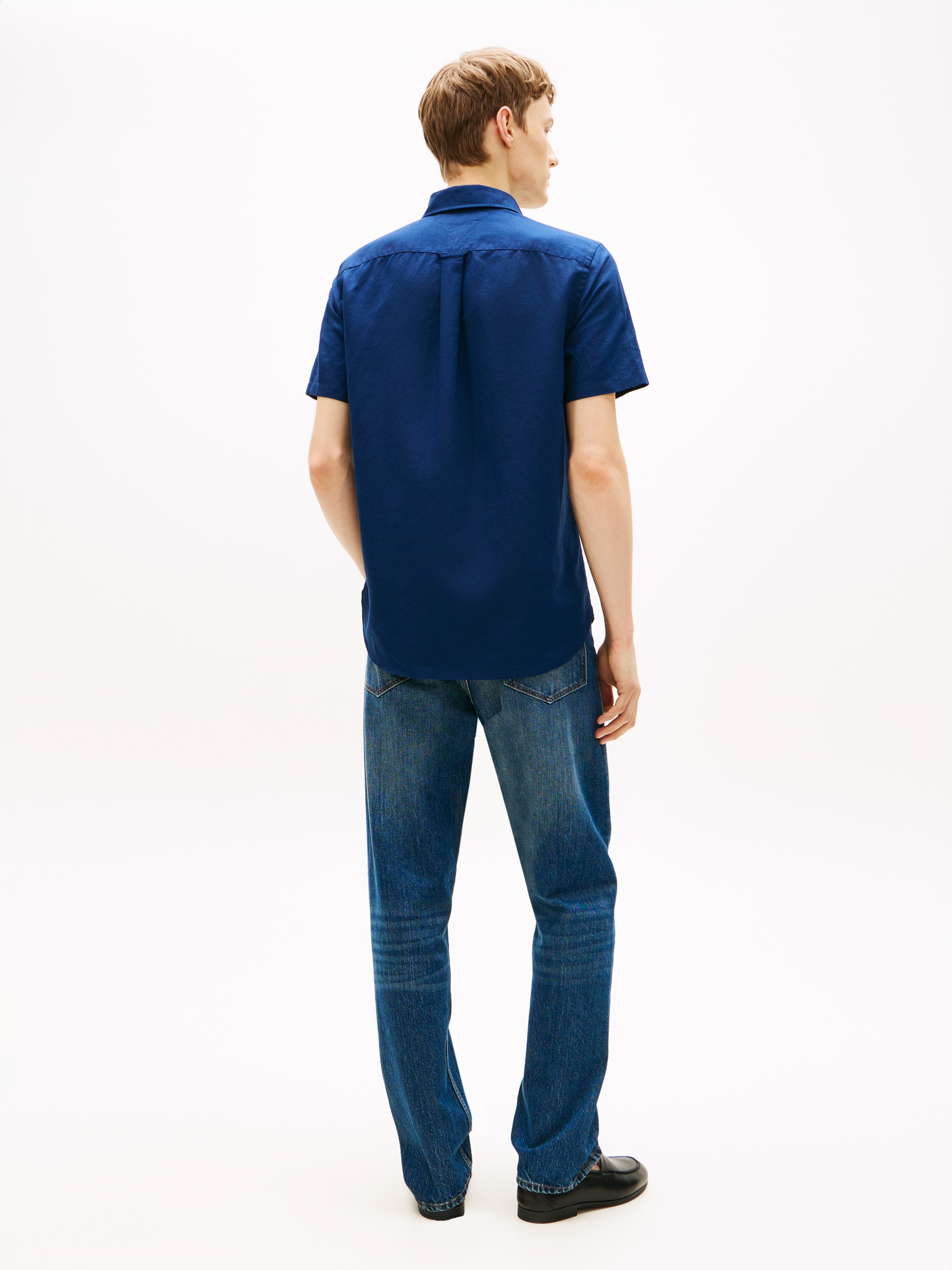 Tommy Hilfiger Kurzarmhemd »LINEN BLEND SOLID«