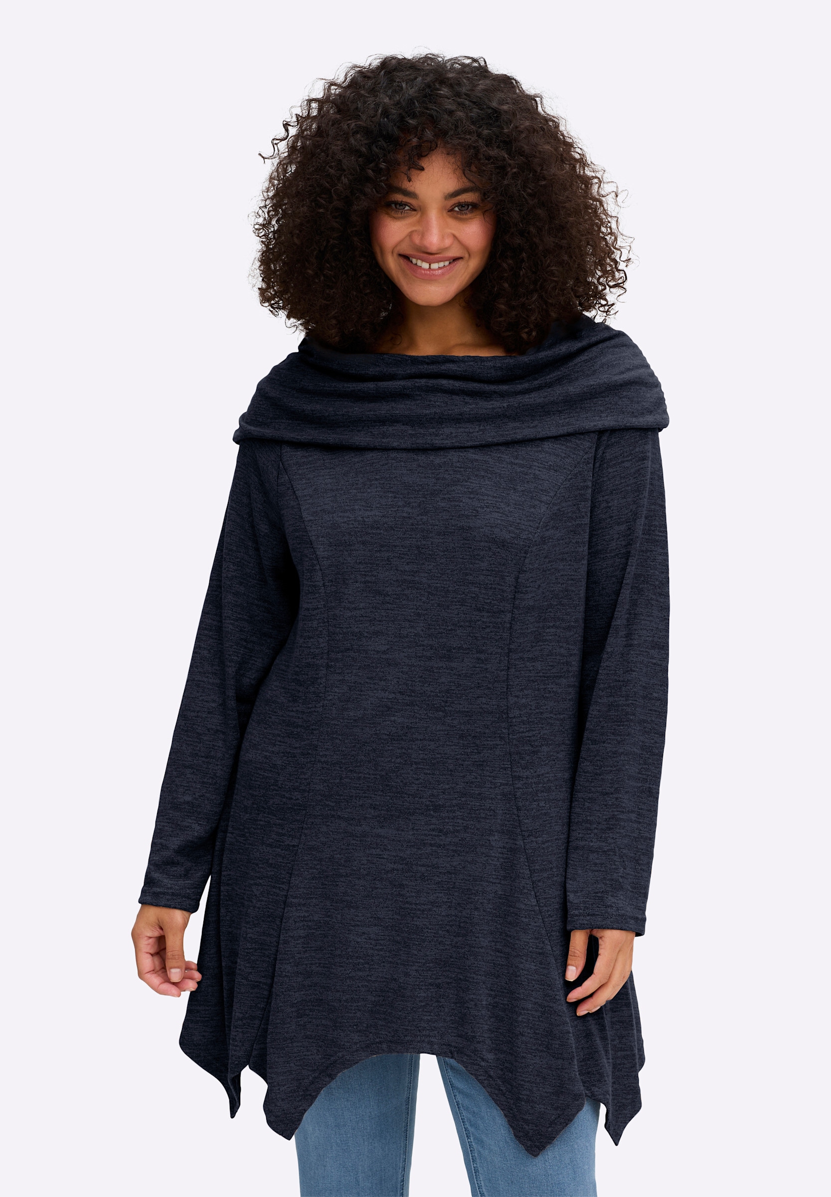 sheego by Joe Browns Sweatshirt »Sweatshirt Longsweatshirt im Strick-Look«
