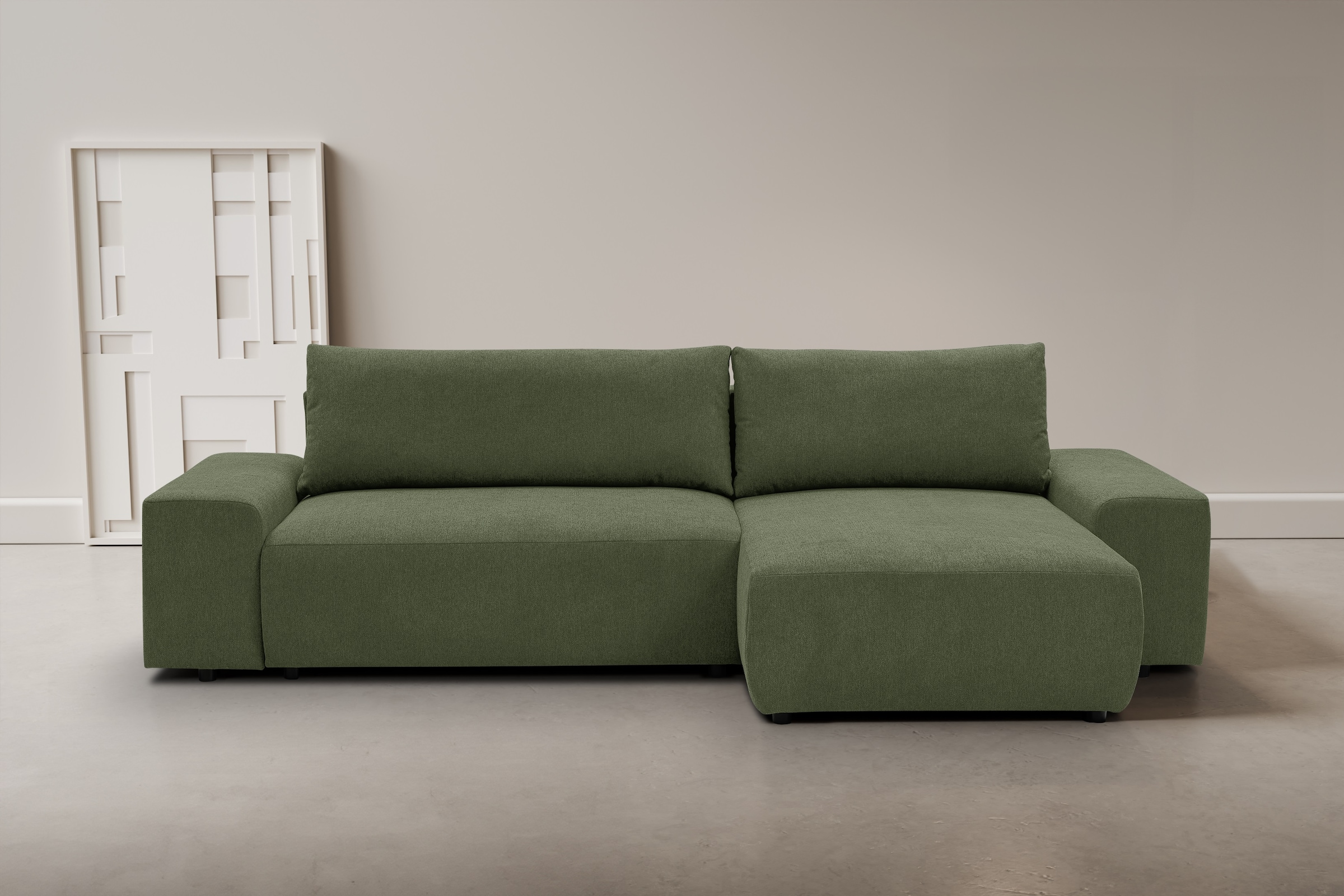 WERK2 Ecksofa »Amsterdam«, Design Ecksofa mit hohem Komfort, Schlaffunktion & Bettkasten