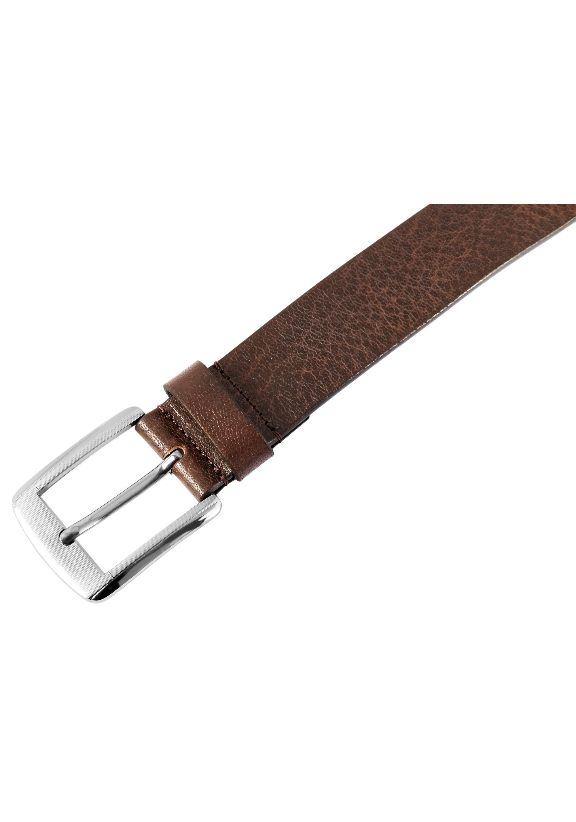 Leonardo Verrelli Ledergürtel »hochwertiges Echt Leder dunkelbraun 2.Wahl, 90 cm - 140 cm«