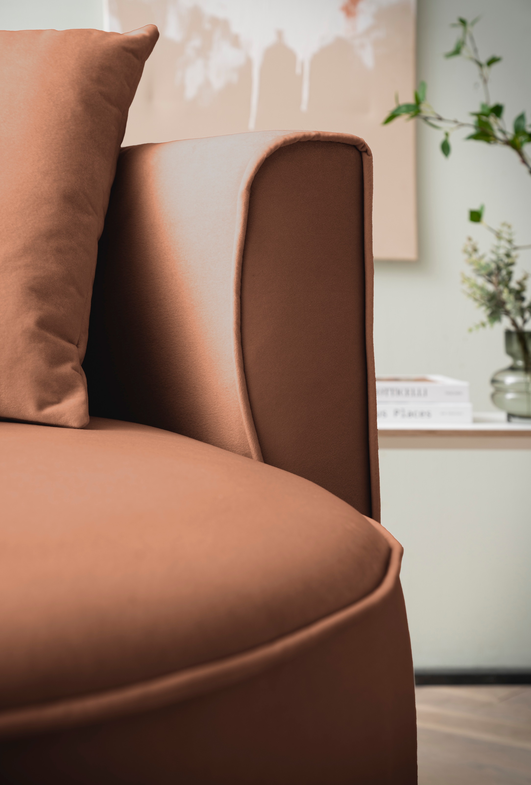 LeGer Home by Lena Gercke XXL-Sessel »ISALIE, Sessel in modernen Farben, Lesesessel, Loveseat, Big-Sessel«, trendige Stoffe, mit 3 Zierkissen, große Sitzfläche, Hocker optional