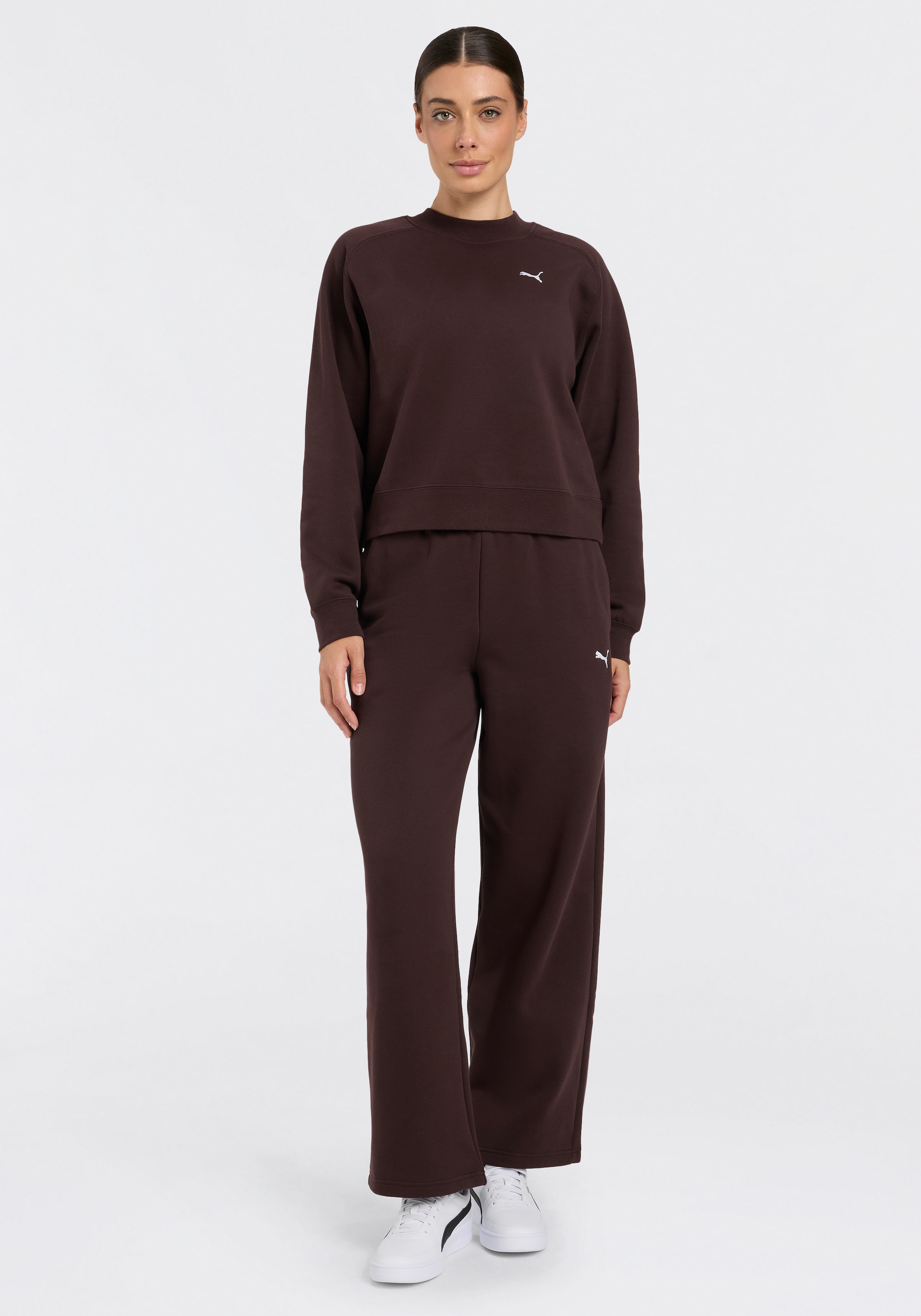 PUMA Trainingsanzug »LOUNGEWEAR STANDARD SWEAT SUITT FL CL« 2 zweiteiliges Set, mit Langarm-Oberteil, aus Baumwolle und Polyester