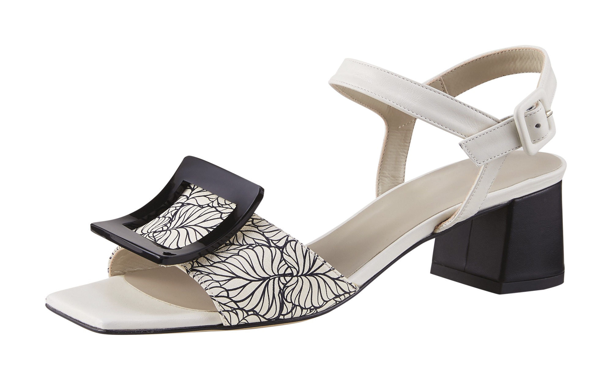 Sandalette mit dekorativem Schmuckelement