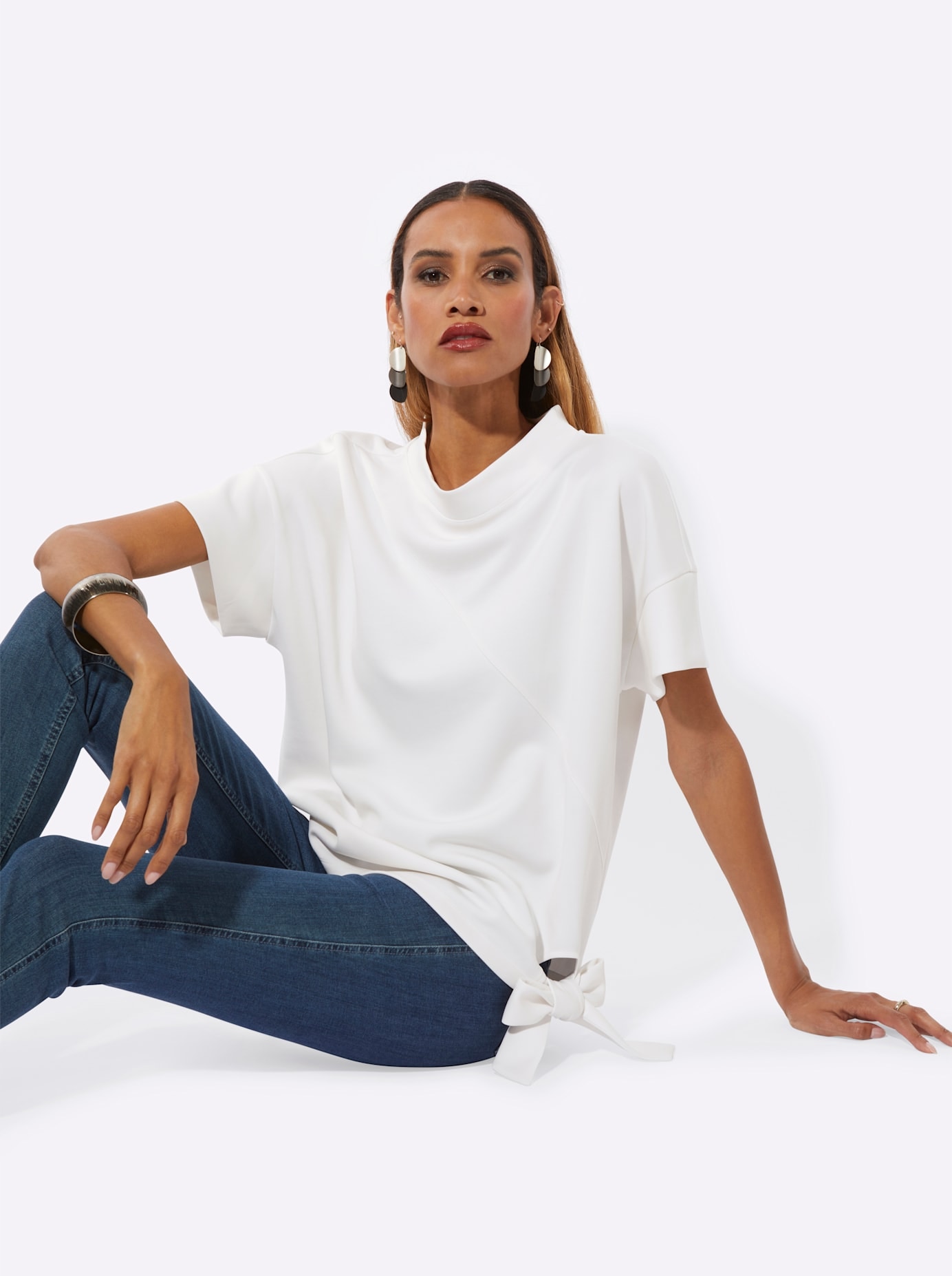 creation L Kurzarmshirt »Modal-Mix-Sweatshirt« 1 tlg.