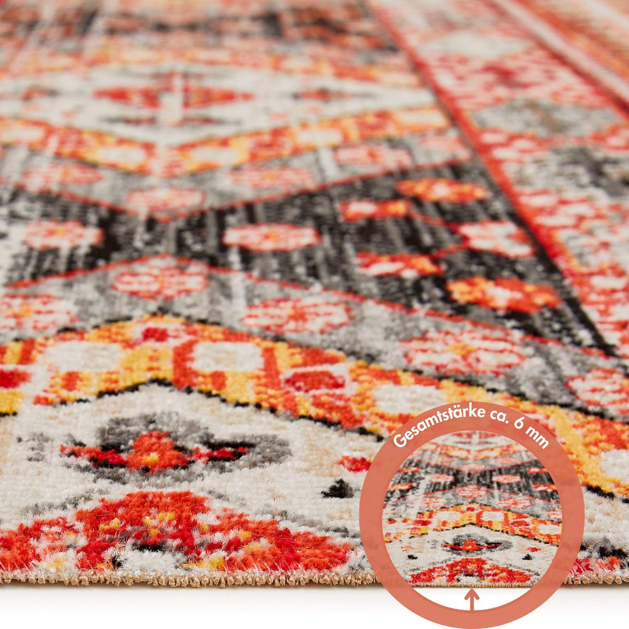 Andiamo Teppich »Colore«, rechteckig, 6 mm Höhe, verschieden Designs, In- und Outdoor geeignet, Wohnzimmer