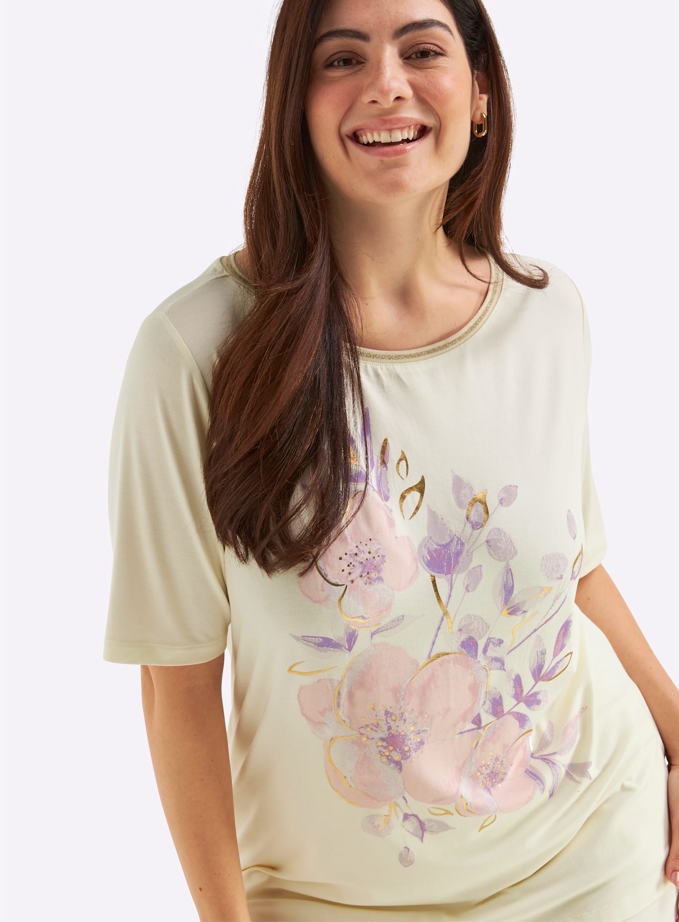 Sheego T-Shirt »Halbarmshirt« 1